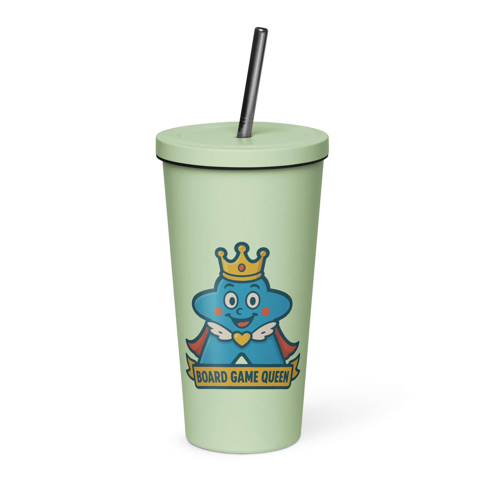 Board Game Queen – Royal Meeple Edition - Thermobecher mit Strohhalm | 600 ml (20 oz) – Bild 17