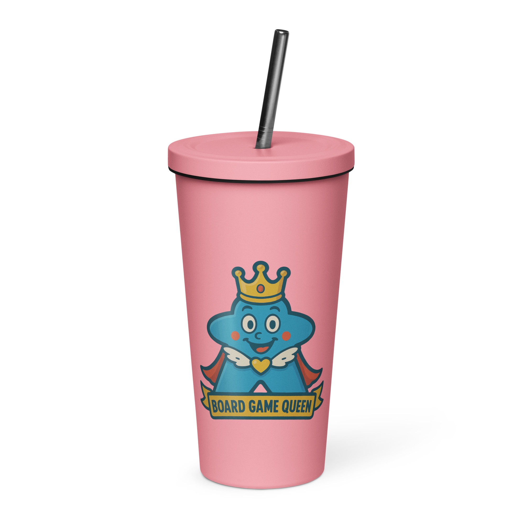 Board Game Queen – Royal Meeple Edition - Thermobecher mit Strohhalm | 600 ml (20 oz) – Bild 13
