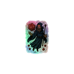 Arcane Dice Mage - Holografische Kiss-Cut Aufkleber 8x8cm | 10x10cm | 14x14cm
