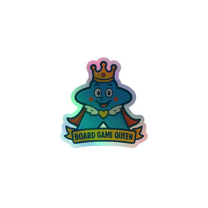 Board Game Queen – Royal Meeple Edition - Holografische Kiss-Cut Aufkleber 8x8cm | 10x10cm | 14x14cm