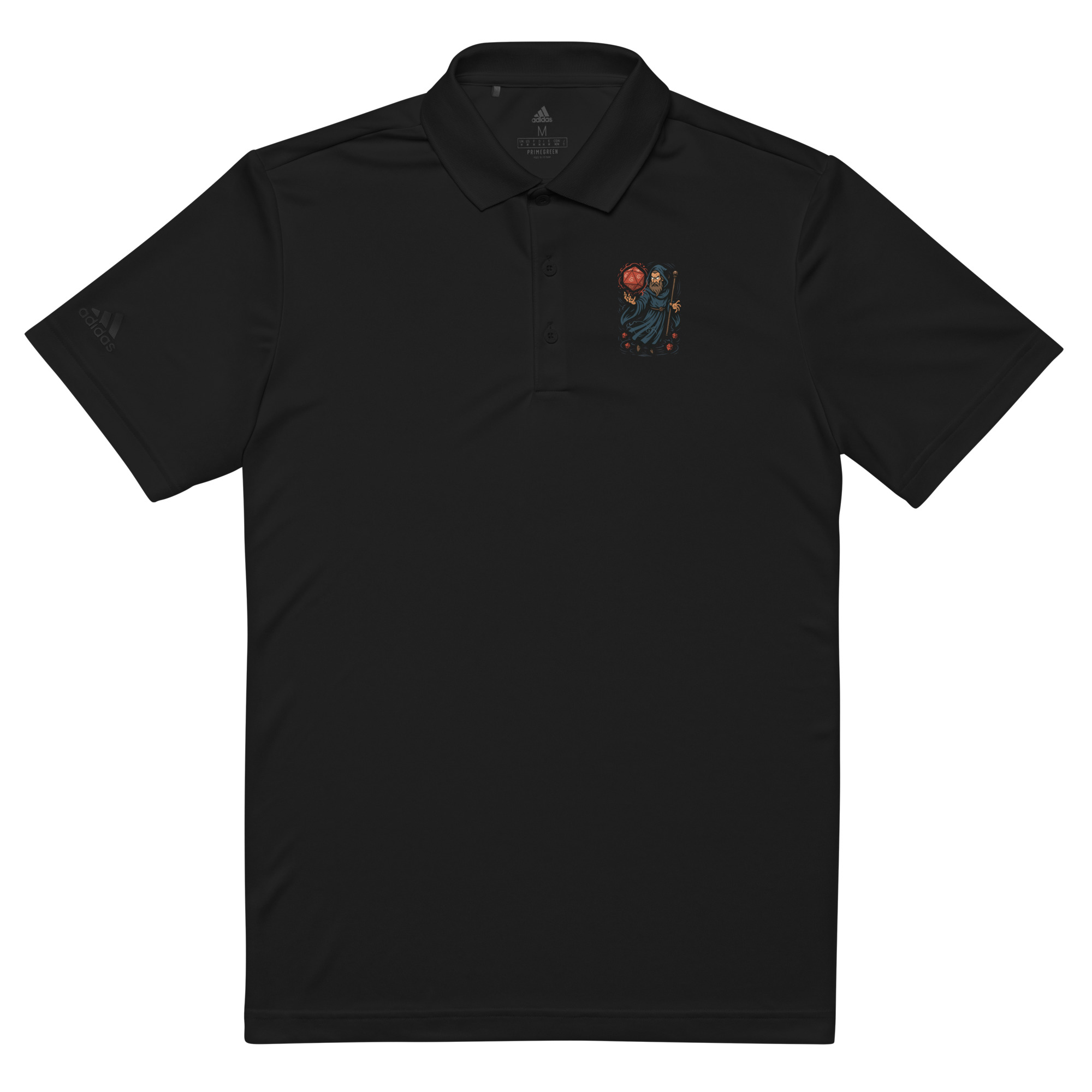 Arcane Dice Mage - adidas Premium-DTF-Polo-Shirt – Bild 2