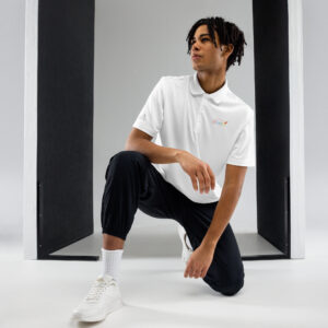 Würfelfuchs-Logo - adidas Premium-DTF-Polo-Shirt