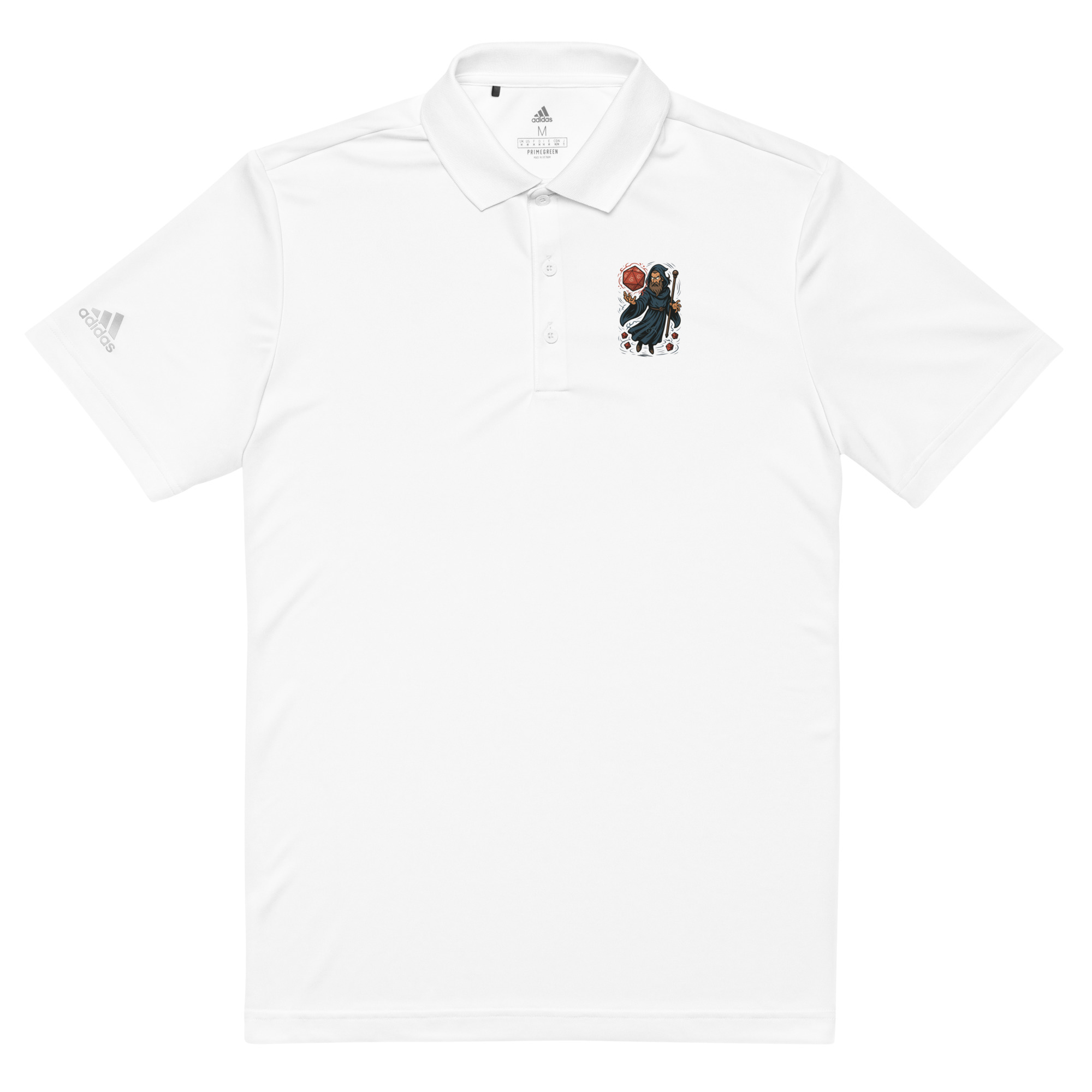 Arcane Dice Mage - adidas Premium-DTF-Polo-Shirt