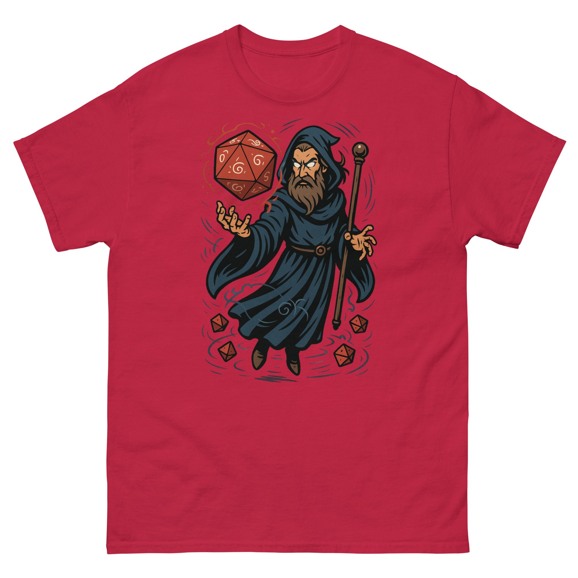 Arcane Dice Mage - Klassisches DTF-Unisex T-Shirt mit Werbung – Bild 11