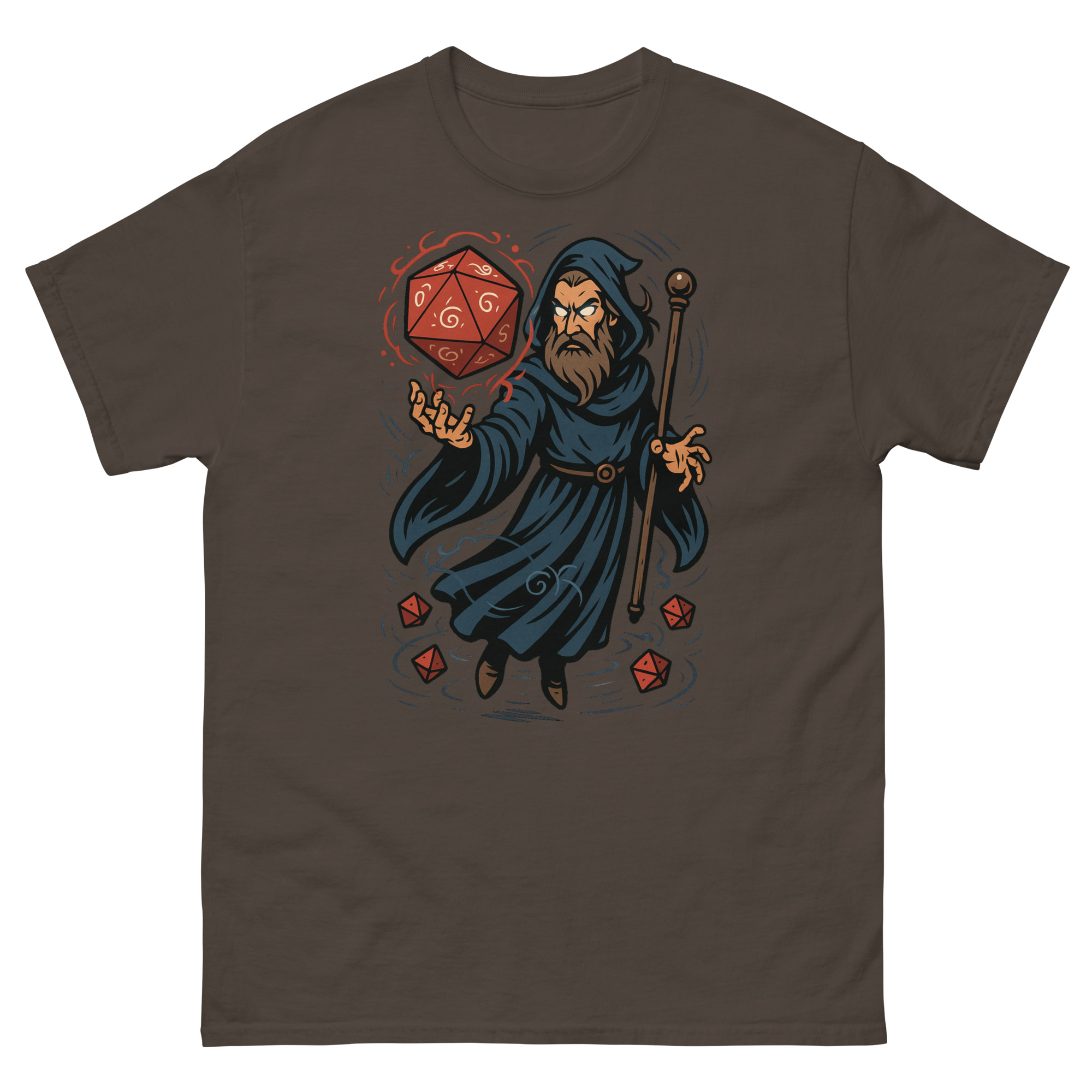 Arcane Dice Mage - Klassisches DTF-Unisex T-Shirt mit Werbung – Bild 9
