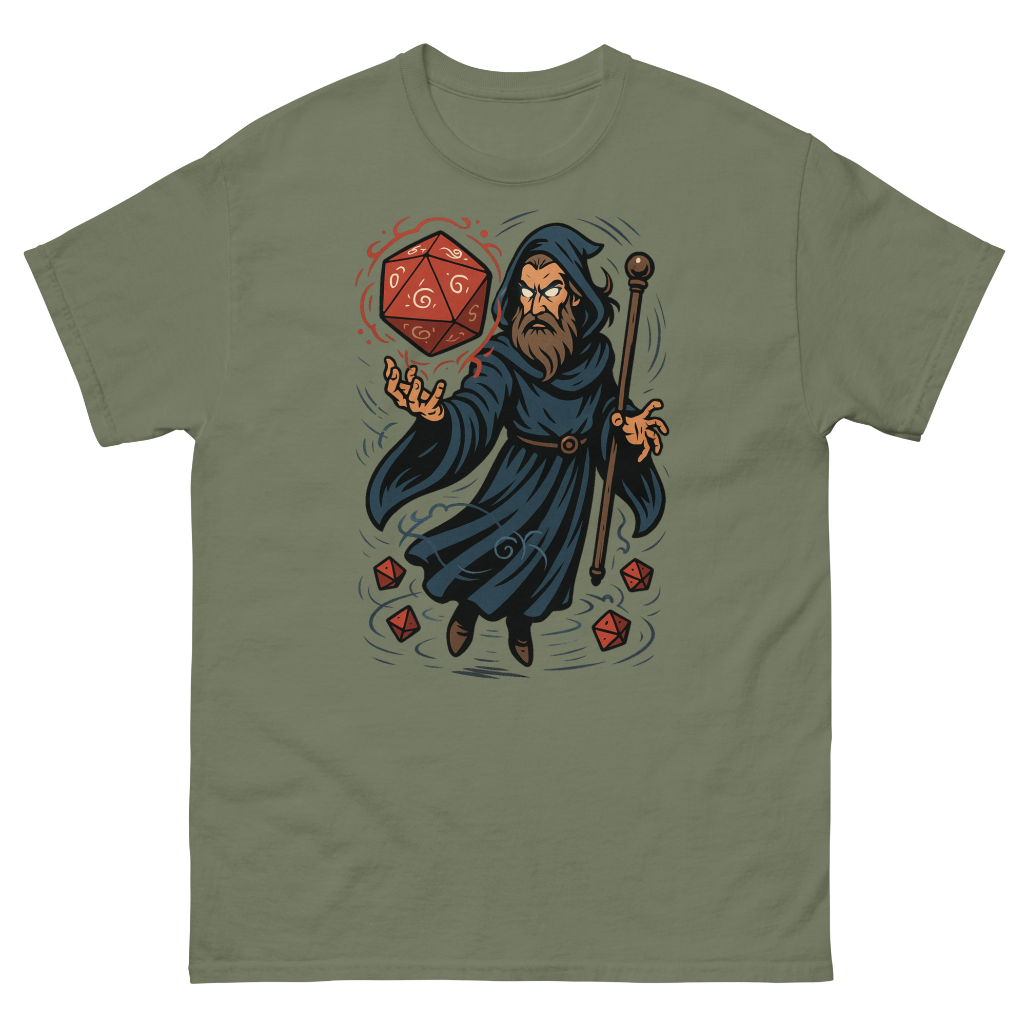 Arcane Dice Mage - Klassisches DTF-Unisex T-Shirt mit Werbung – Bild 19