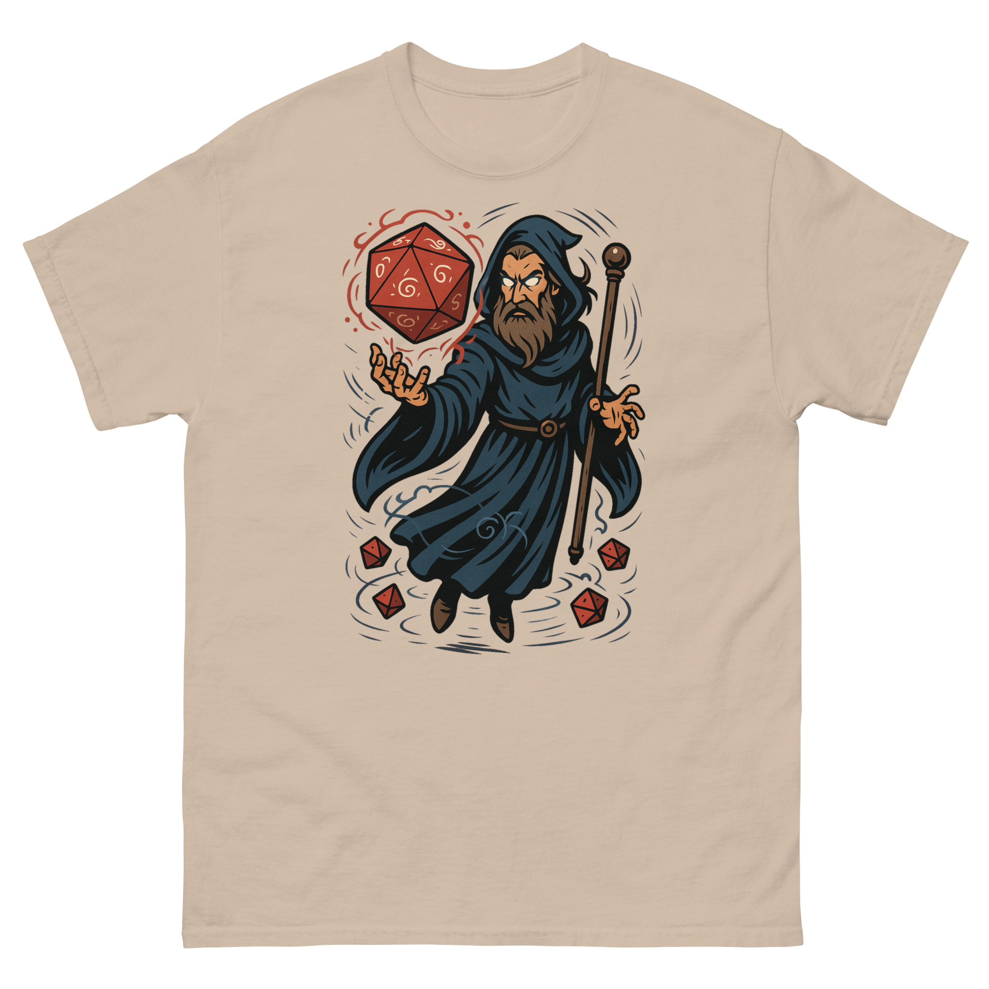 Arcane Dice Mage - Klassisches DTF-Unisex T-Shirt mit Werbung – Bild 23