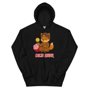 Würfelfuchs Hellseher - DTF-Unisex-Kapuzenpullover