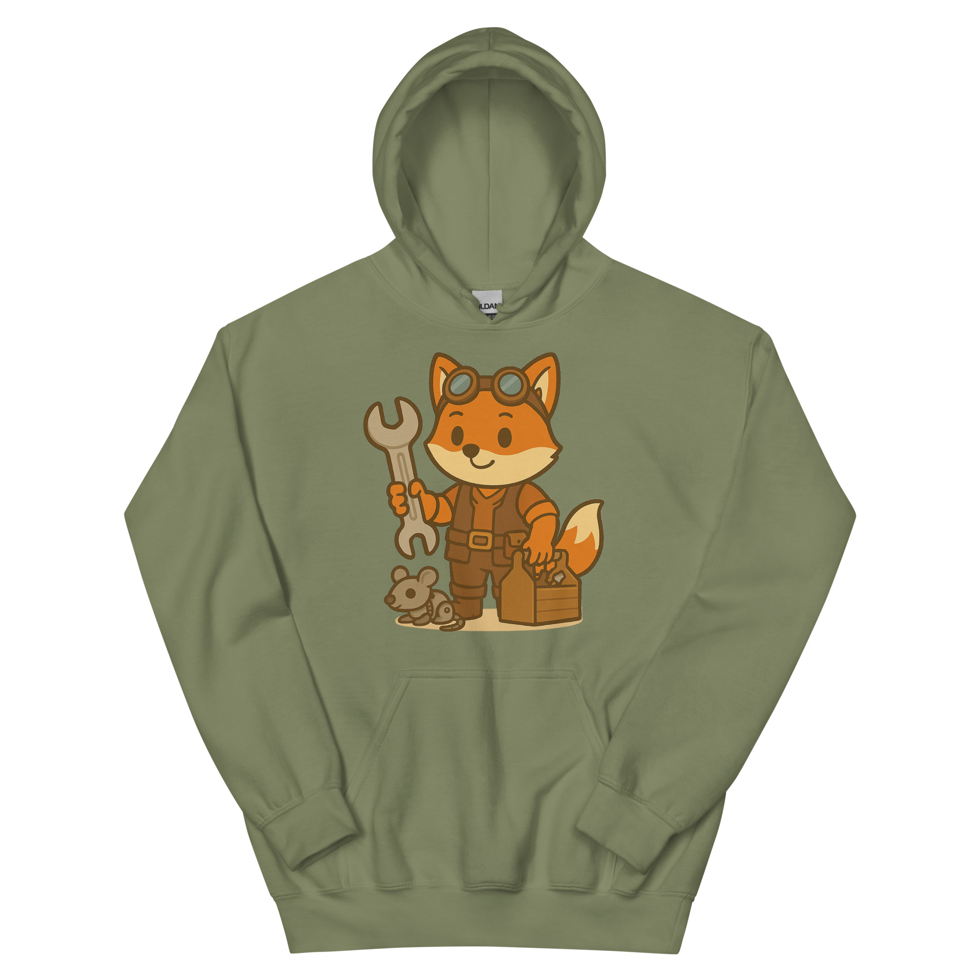 Fuchs Tüftler - DTF-Unisex-Kapuzenpullover – Bild 15
