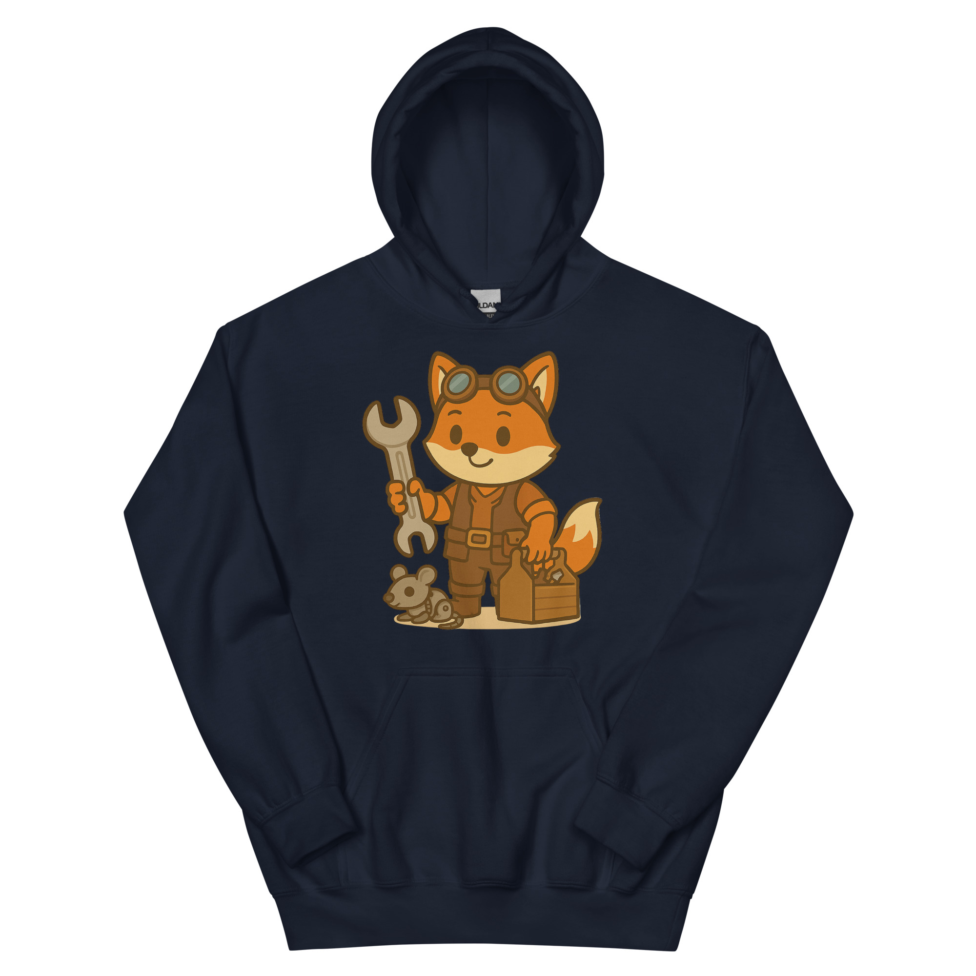Fuchs Tüftler - DTF-Unisex-Kapuzenpullover – Bild 3
