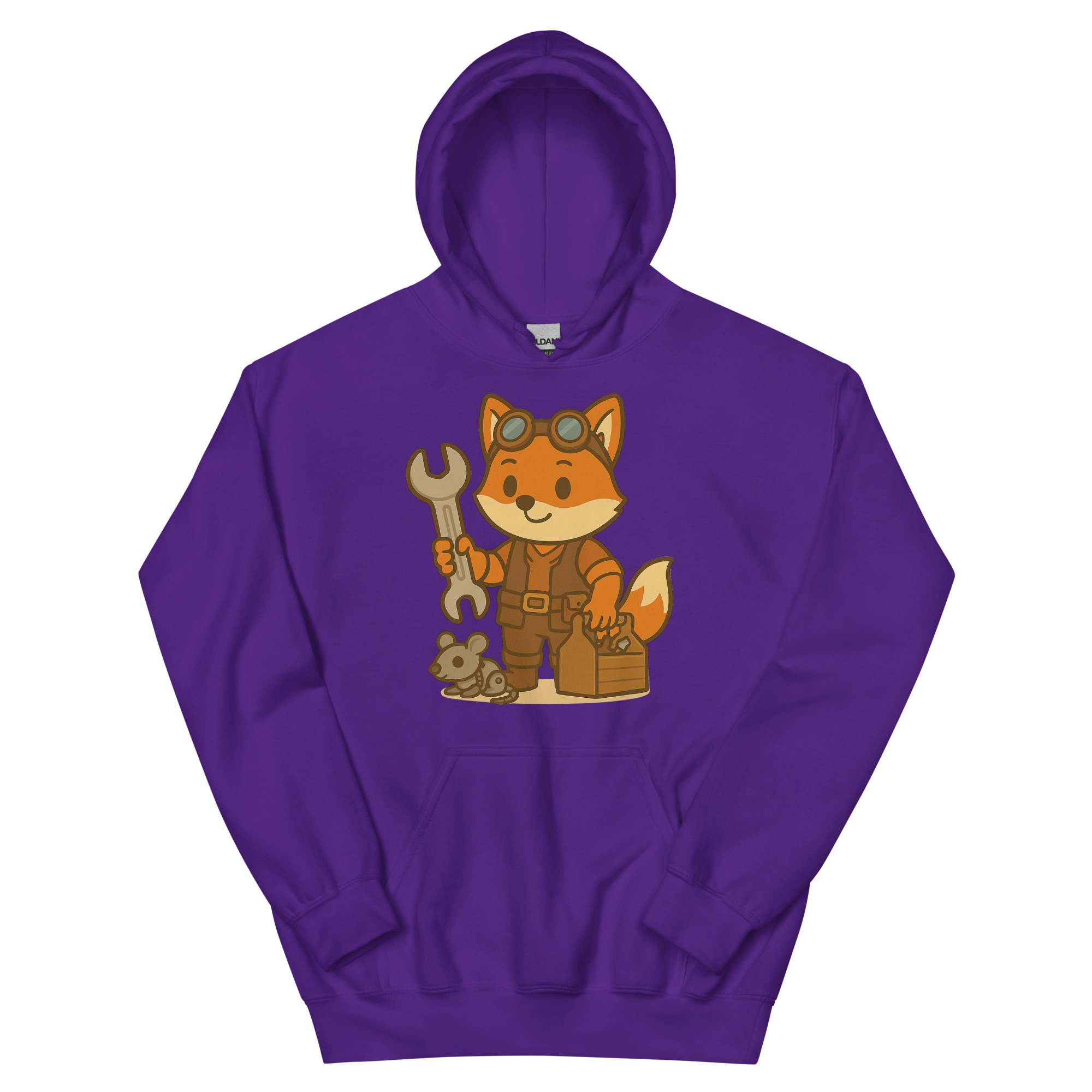 Fuchs Tüftler - DTF-Unisex-Kapuzenpullover – Bild 5