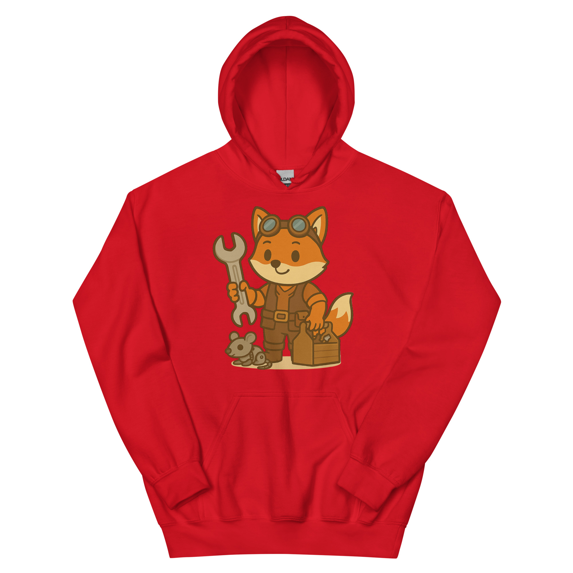 Fuchs Tüftler - DTF-Unisex-Kapuzenpullover – Bild 7