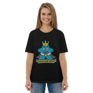 Board Game Queen – Royal Meeple Edition - DTF-Unisex-Bio-Baumwoll-T-Shirt