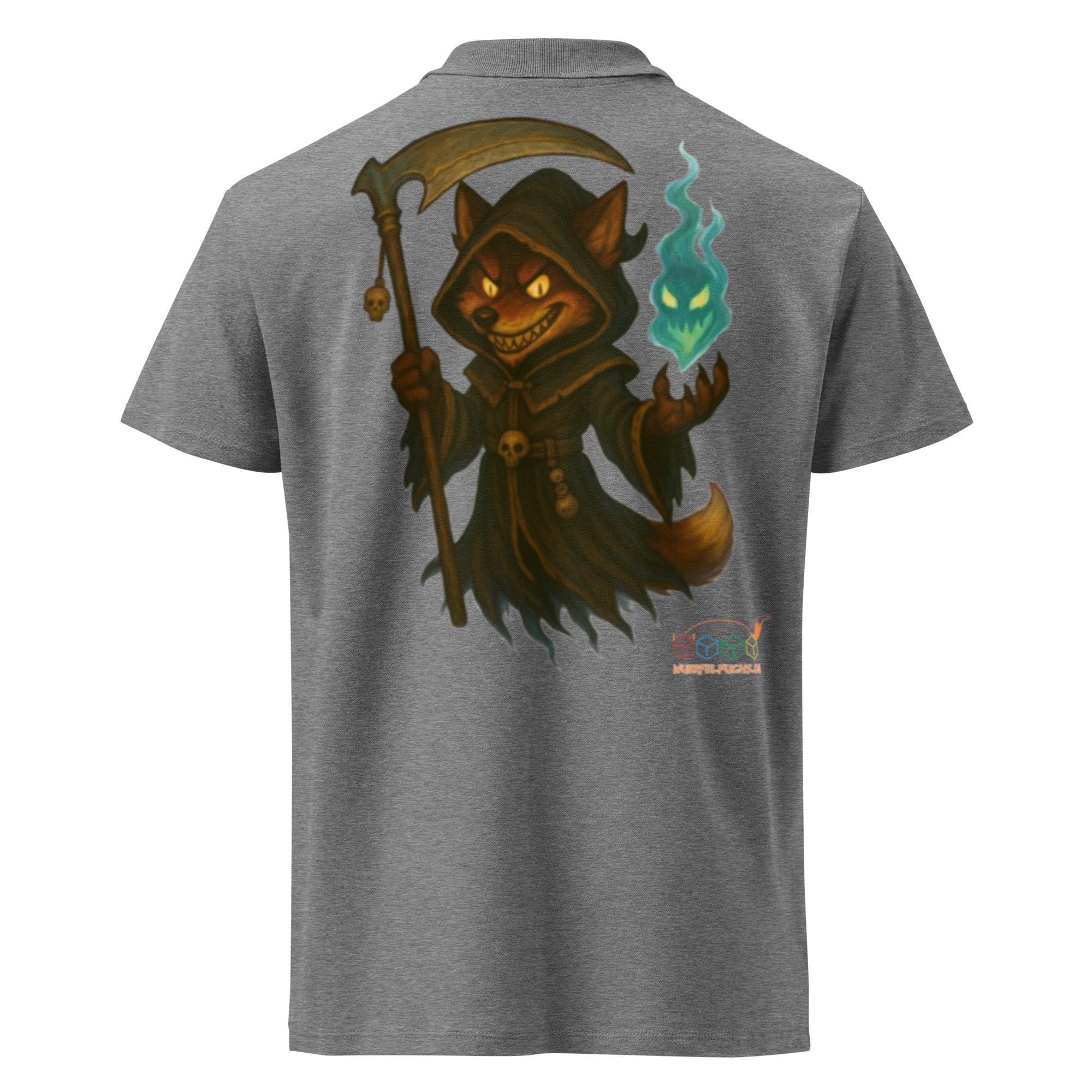 Fox Reaper – Premium-Piqué-DTF-Poloshirt mit Werbung – Bild 15