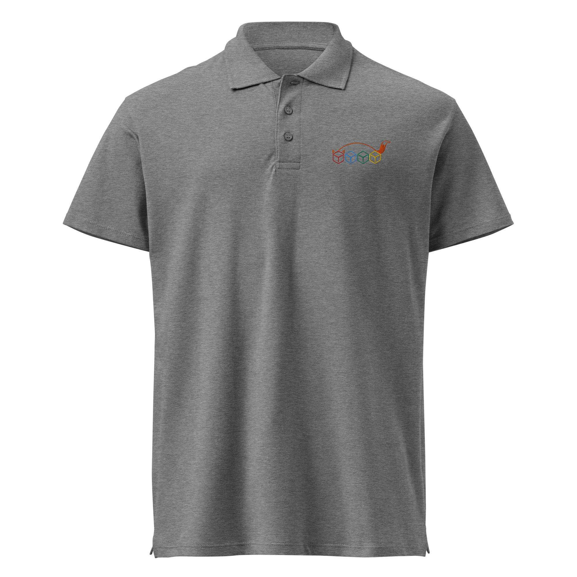 Würfelfuchs-Logo – Premium-Piqué-EMB-Poloshirt – Bild 5