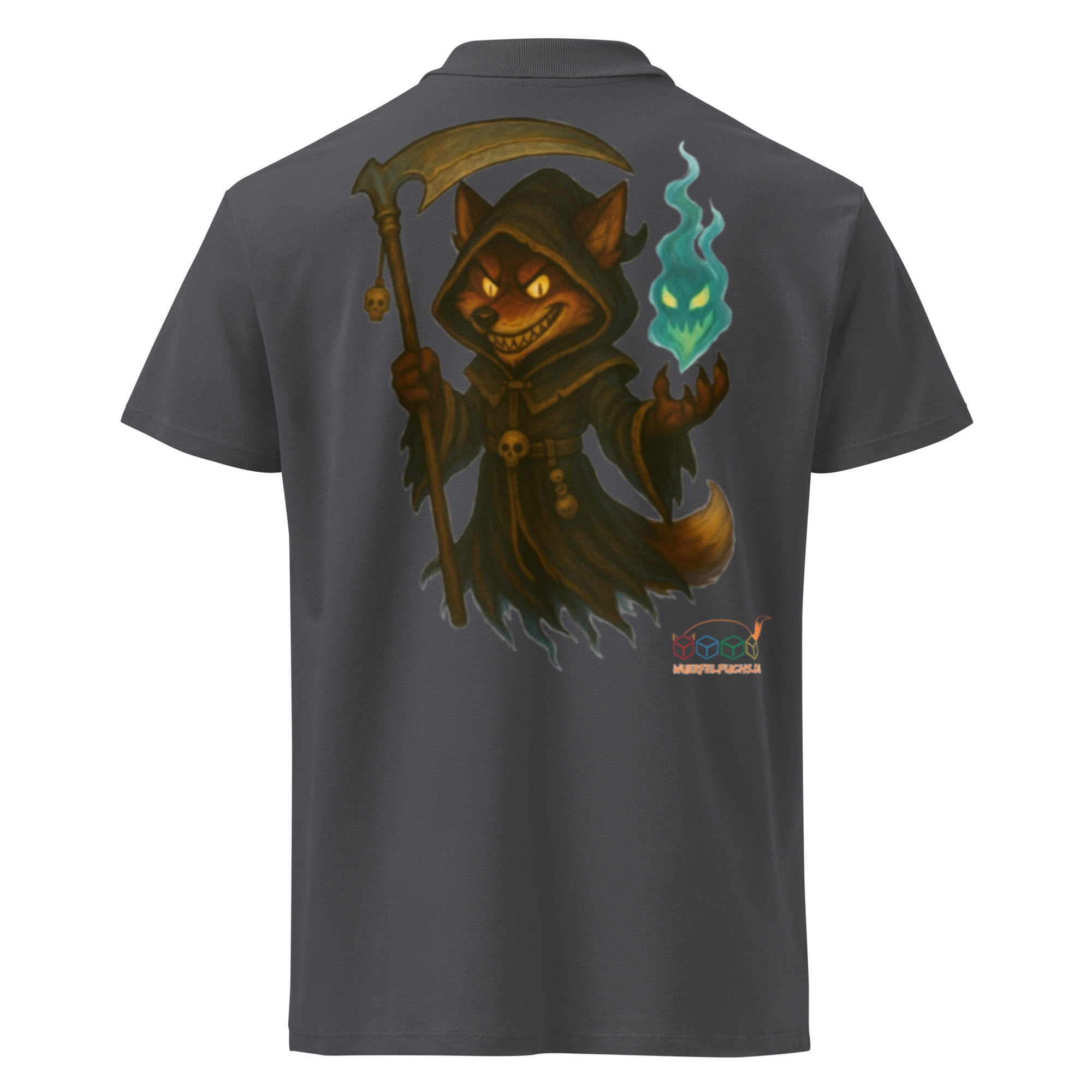 Fox Reaper – Premium-Piqué-DTF-Poloshirt mit Werbung – Bild 12