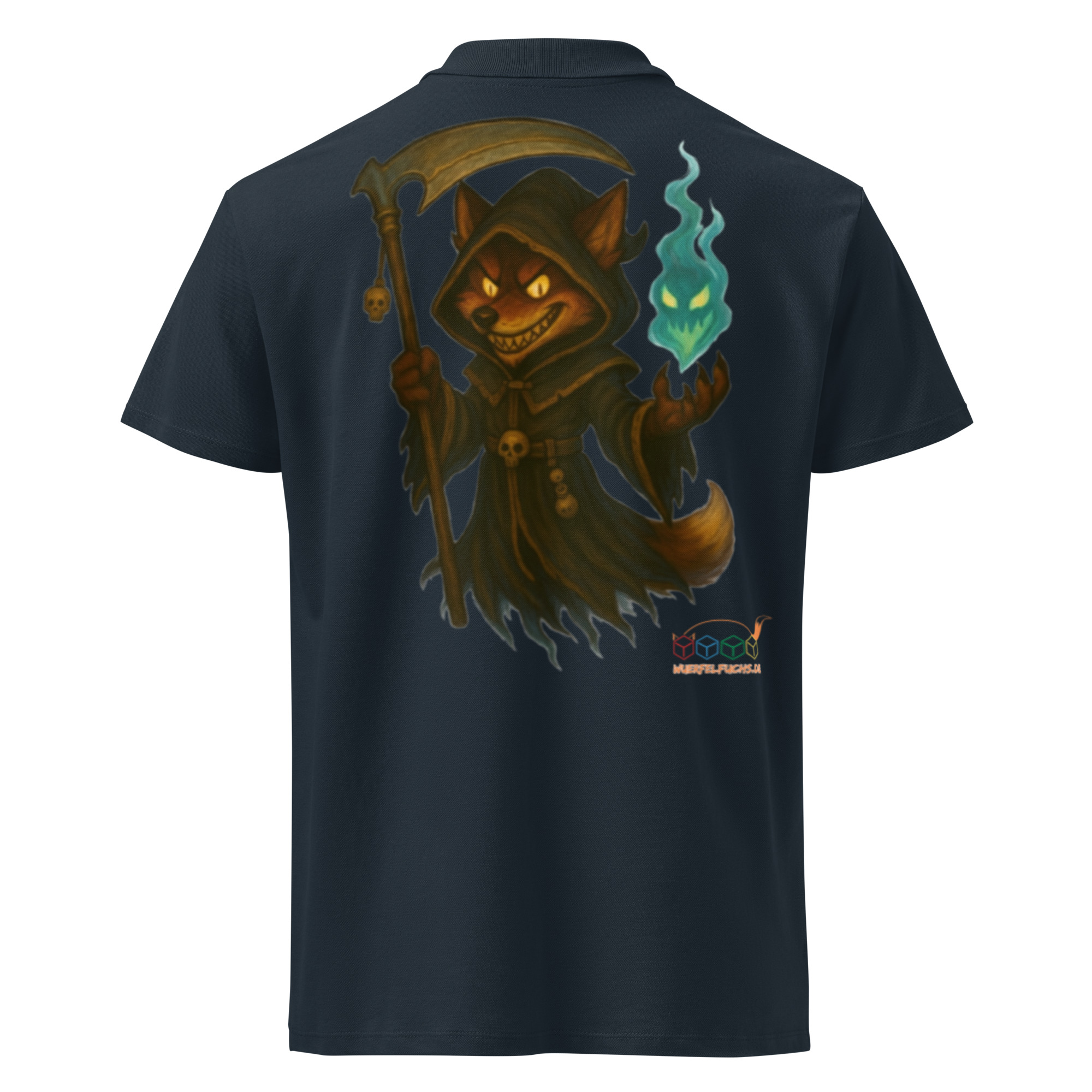 Fox Reaper – Premium-Piqué-DTF-Poloshirt mit Werbung – Bild 6