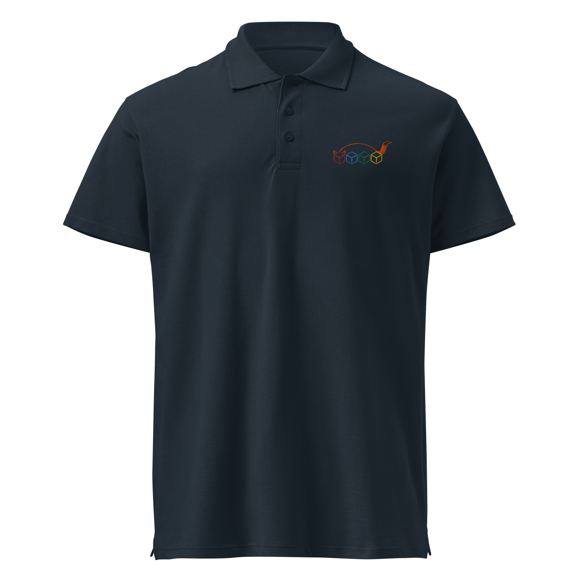 Würfelfuchs-Logo – Premium-Piqué-EMB-Poloshirt – Bild 2
