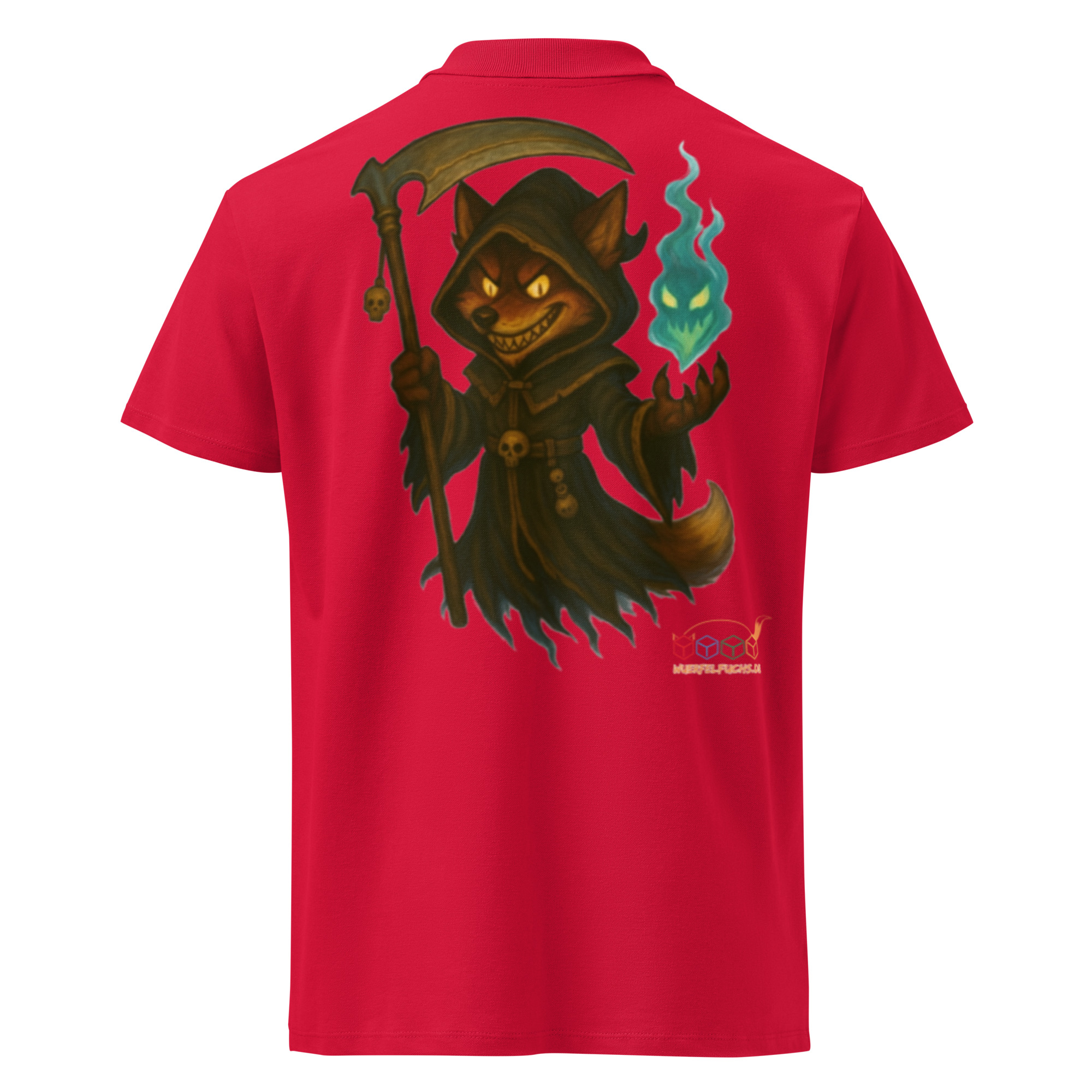 Fox Reaper – Premium-Piqué-DTF-Poloshirt mit Werbung – Bild 9