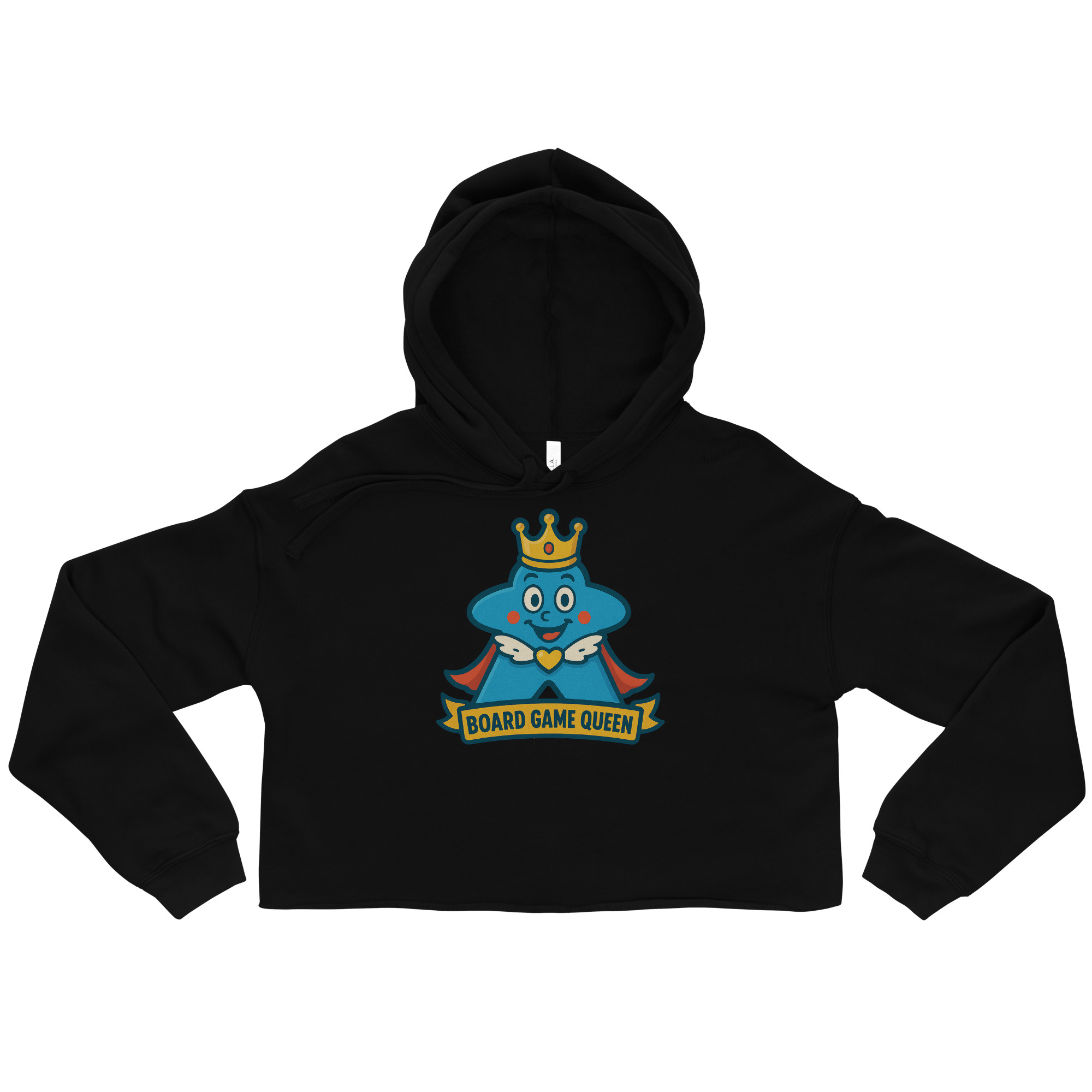 Board Game Queen – Royal Meeple Edition - DTF-Crop-Hoodie
