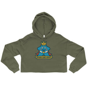 Board Game Queen – Royal Meeple Edition - DTF-Crop-Hoodie