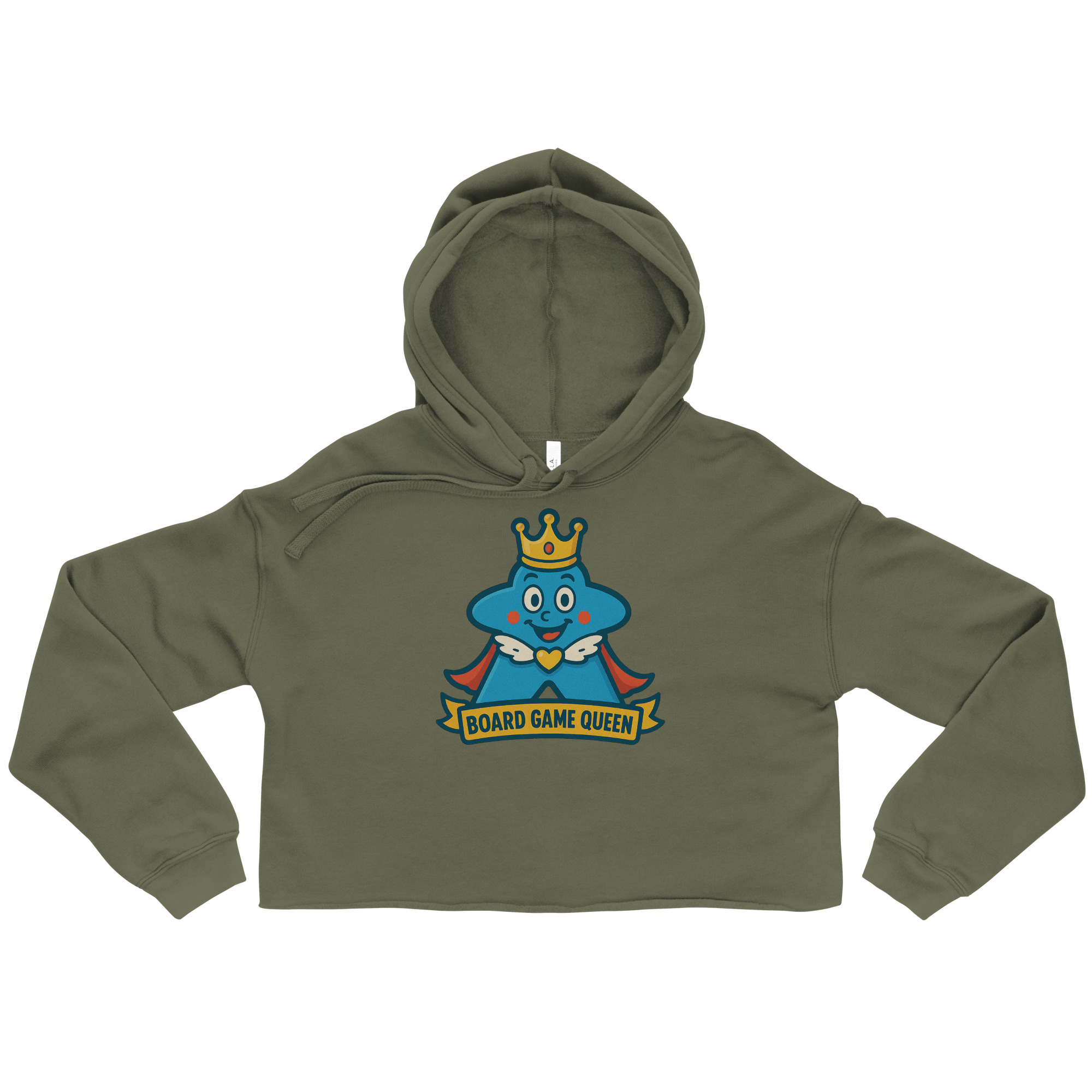 Board Game Queen – Royal Meeple Edition - DTF-Crop-Hoodie – Bild 5