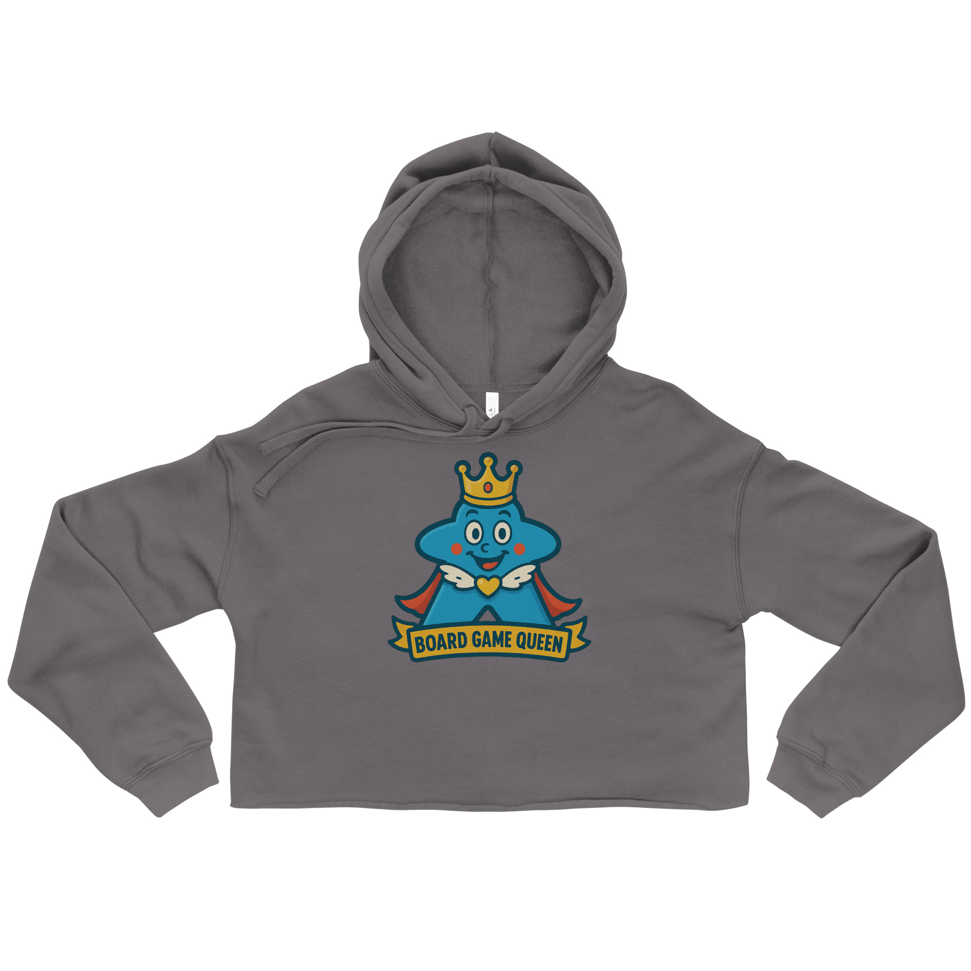 Board Game Queen – Royal Meeple Edition - DTF-Crop-Hoodie – Bild 2