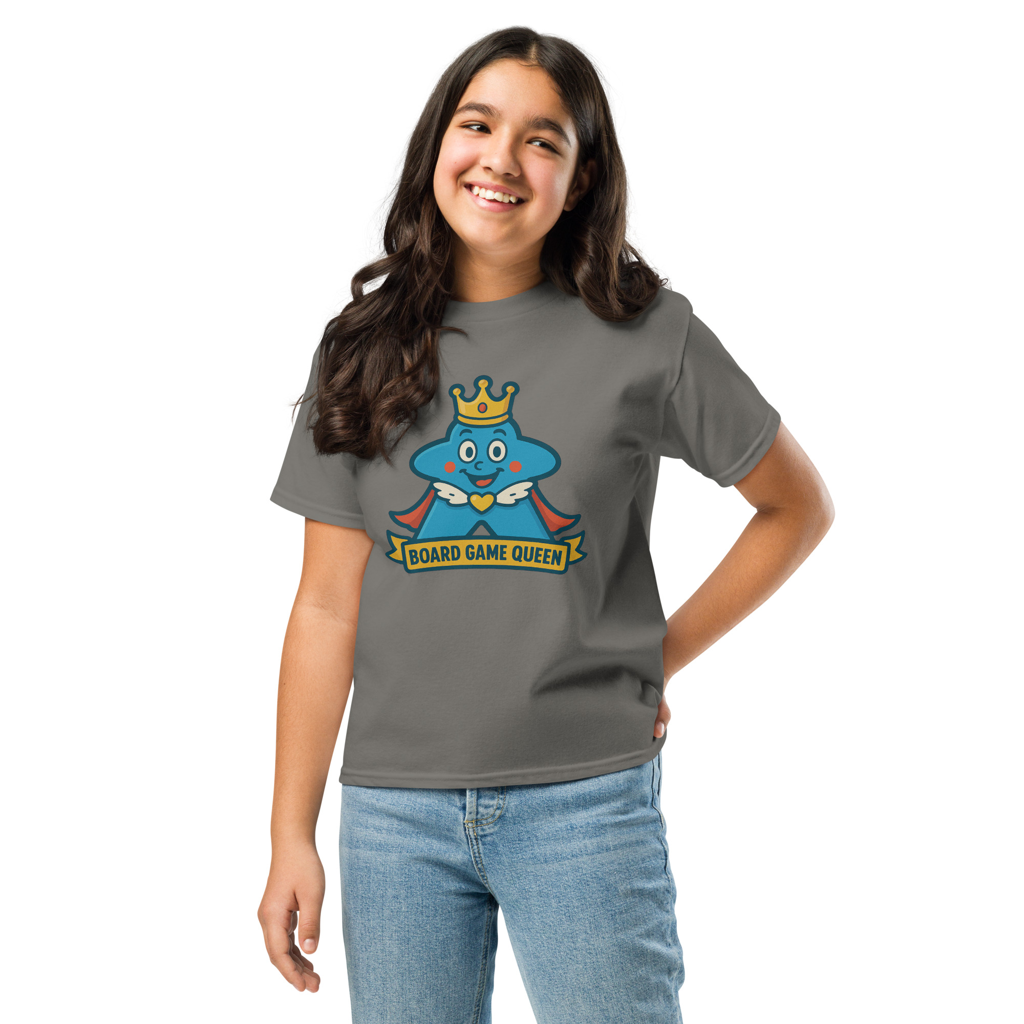 Board Game Queen – Royal Meeple Edition - Klassisches DTF-T-Shirt für Jugendliche – Bild 11