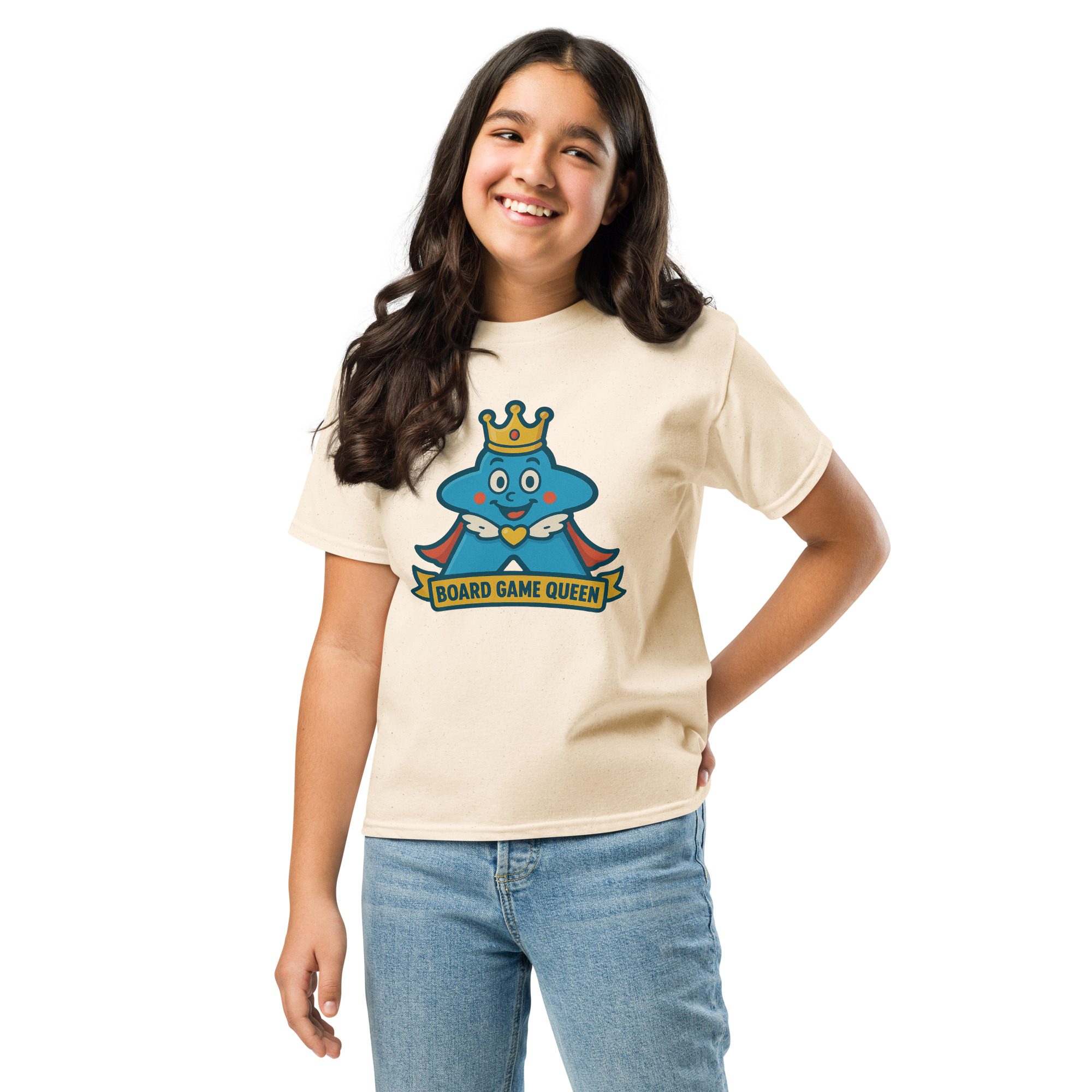 Board Game Queen – Royal Meeple Edition - Klassisches DTF-T-Shirt für Jugendliche – Bild 19