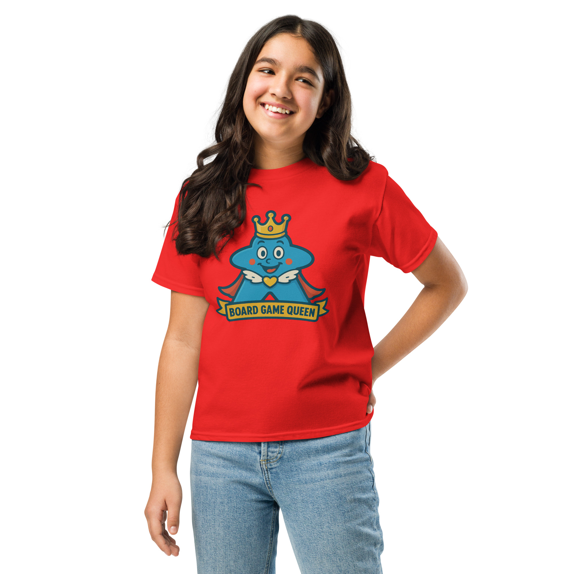 Board Game Queen – Royal Meeple Edition - Klassisches DTF-T-Shirt für Jugendliche – Bild 7