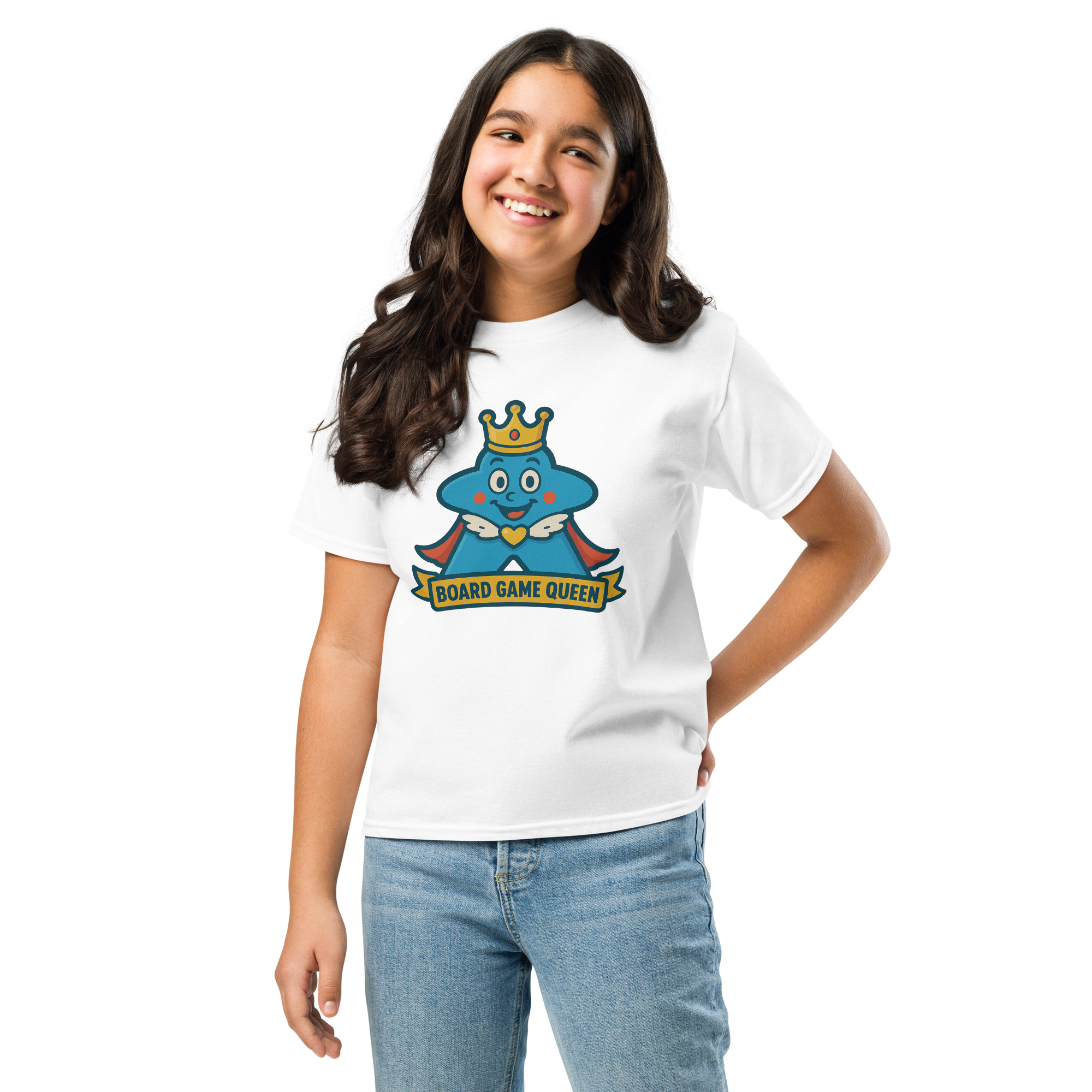 Board Game Queen – Royal Meeple Edition - Klassisches DTF-T-Shirt für Jugendliche