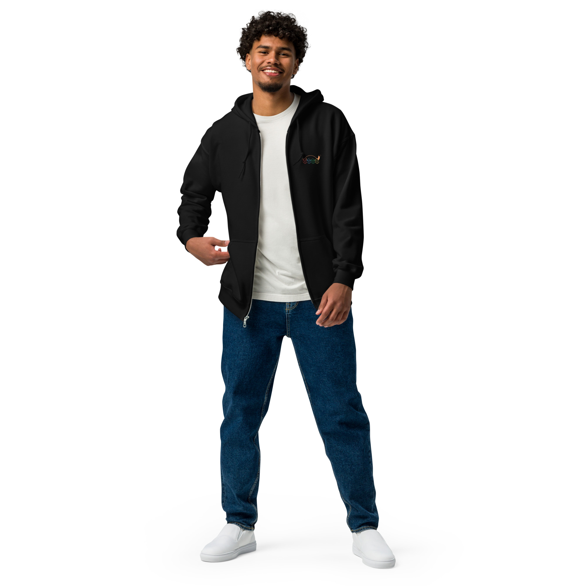 Fox Reaper - Unisex DTG-Heavy-Blend Zip Hoodie mit Werbung