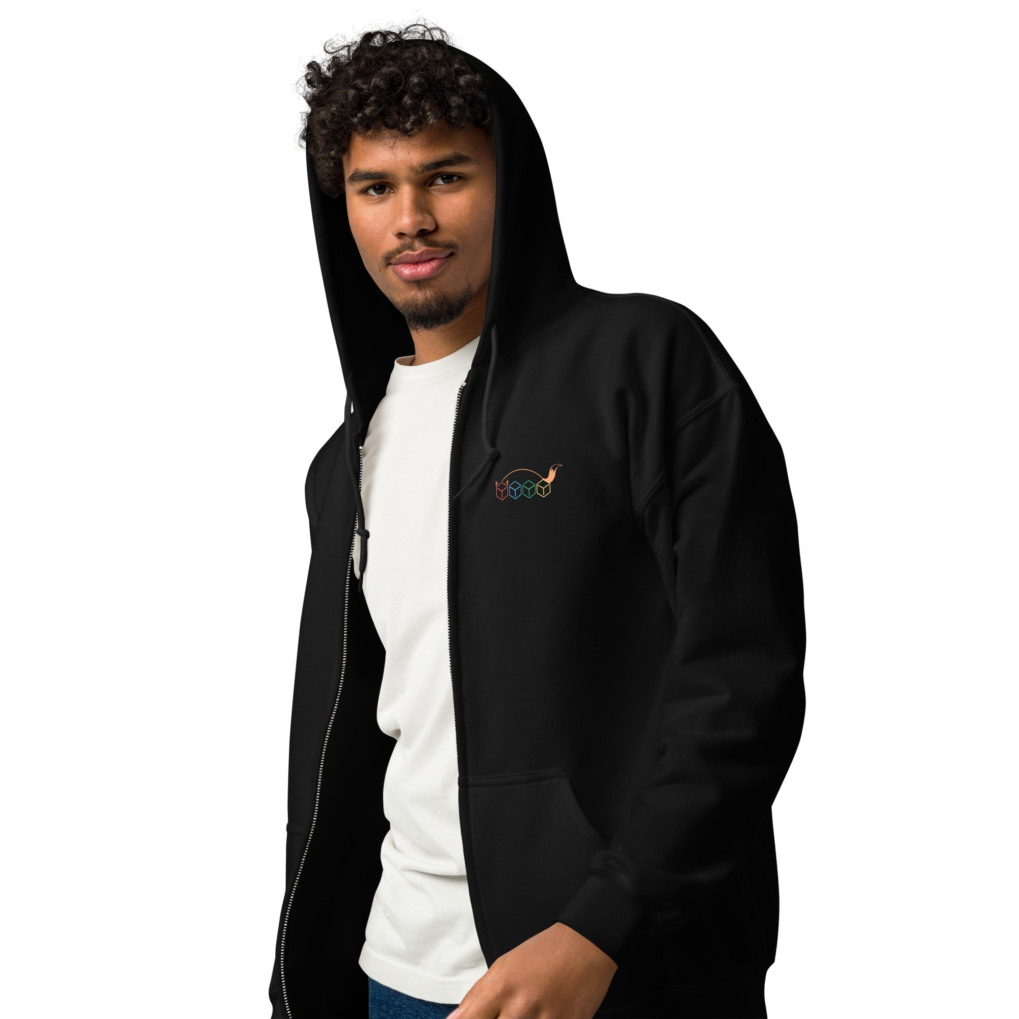 Fox Reaper - Unisex DTG-Heavy-Blend Zip Hoodie mit Werbung – Bild 3