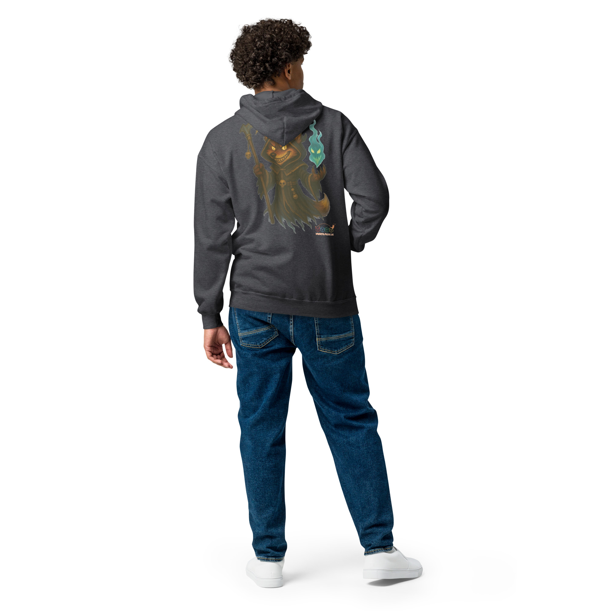 Fox Reaper - Unisex DTG-Heavy-Blend Zip Hoodie mit Werbung – Bild 9
