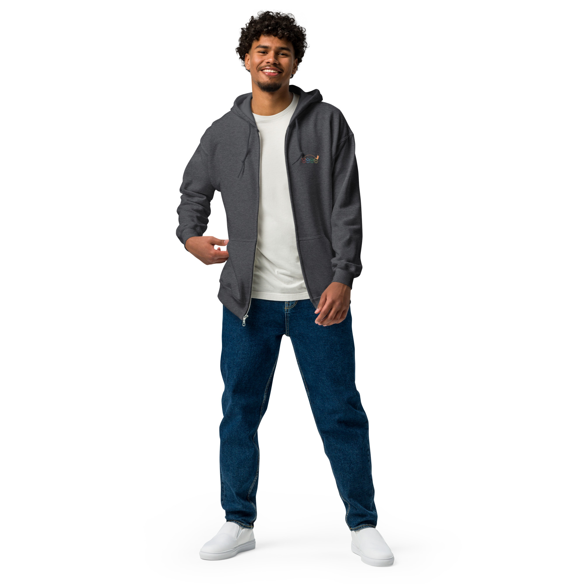 Fox Reaper - Unisex DTG-Heavy-Blend Zip Hoodie mit Werbung – Bild 8