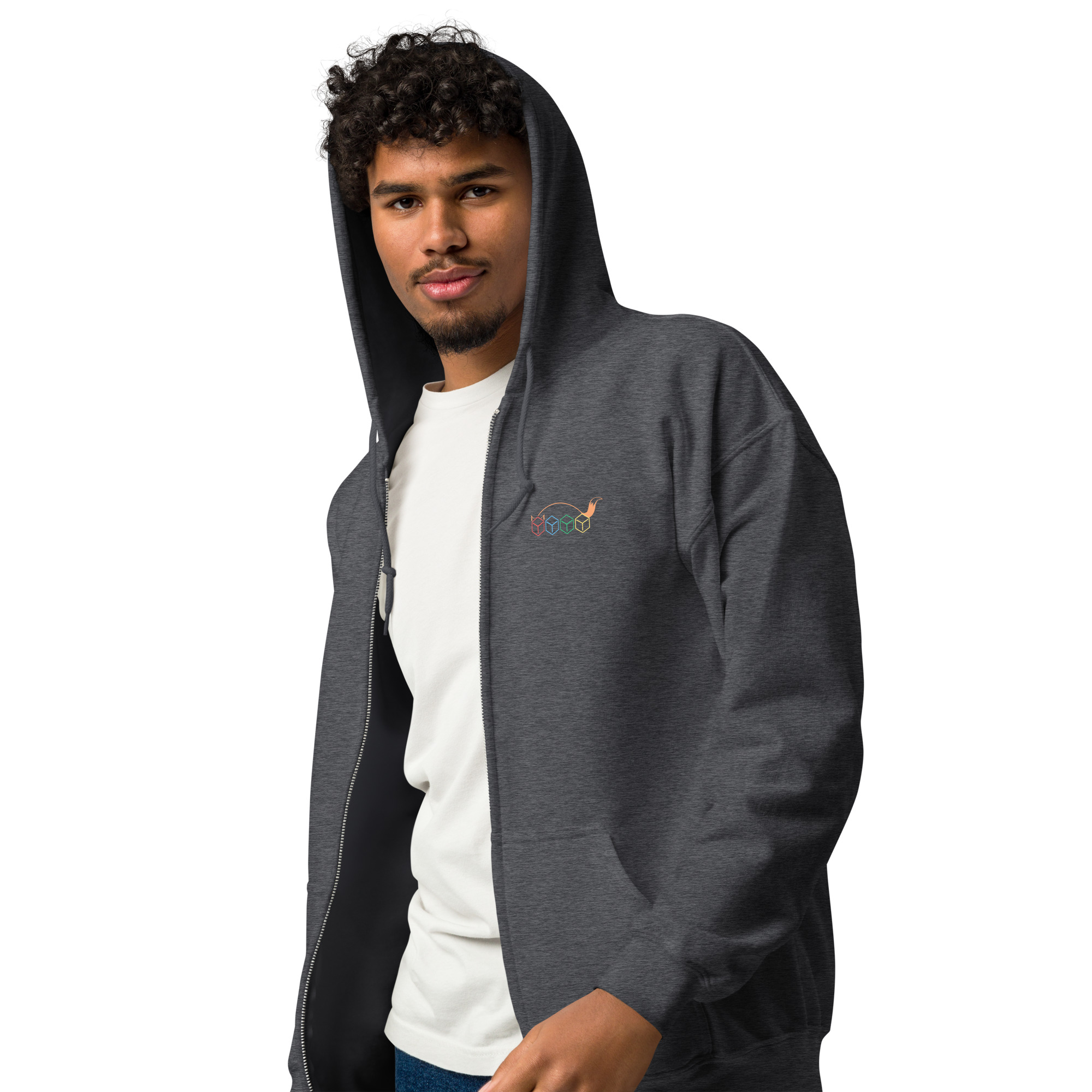 Fox Reaper - Unisex DTG-Heavy-Blend Zip Hoodie mit Werbung – Bild 10