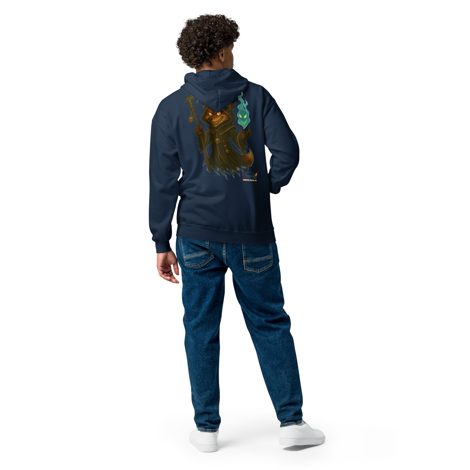 Fox Reaper - Unisex DTG-Heavy-Blend Zip Hoodie mit Werbung – Bild 6
