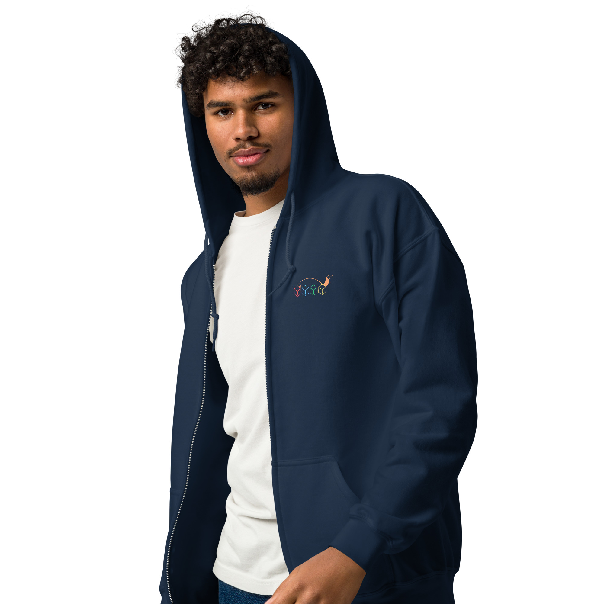Fox Reaper - Unisex DTG-Heavy-Blend Zip Hoodie mit Werbung – Bild 7