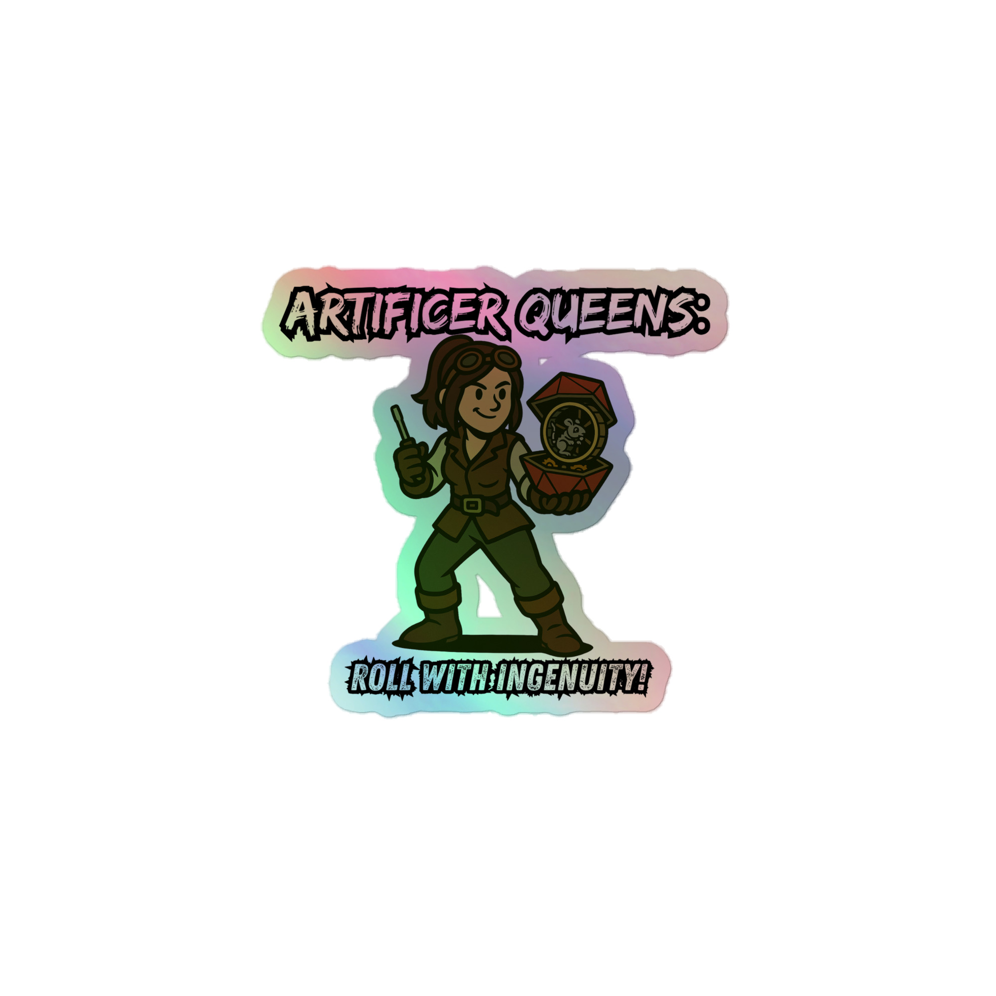 Atrificer Queens roll with attitude! - Holografische Kiss-Cut Aufkleber 8x8cm | 10x10cm | 14x14cm – Bild 3
