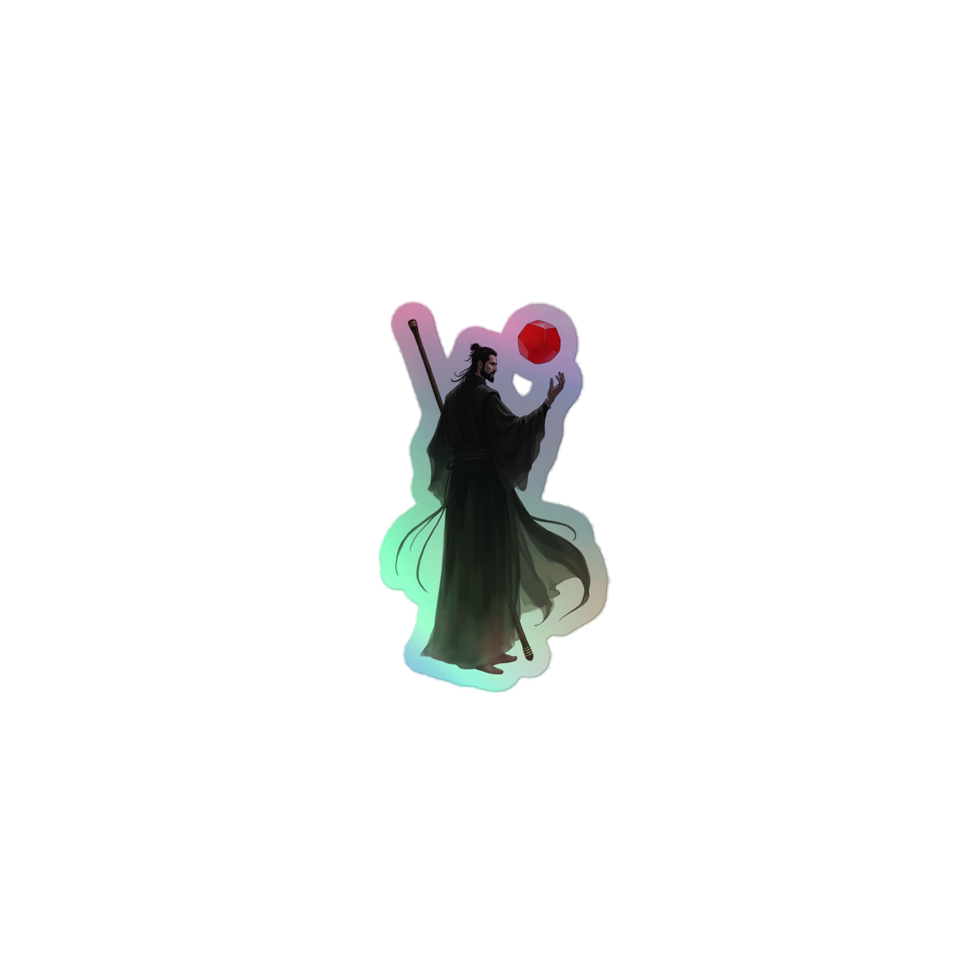 Dice Mage - Holografische Kiss-Cut Aufkleber 8x8cm | 10x10cm | 14x14cm – Bild 3
