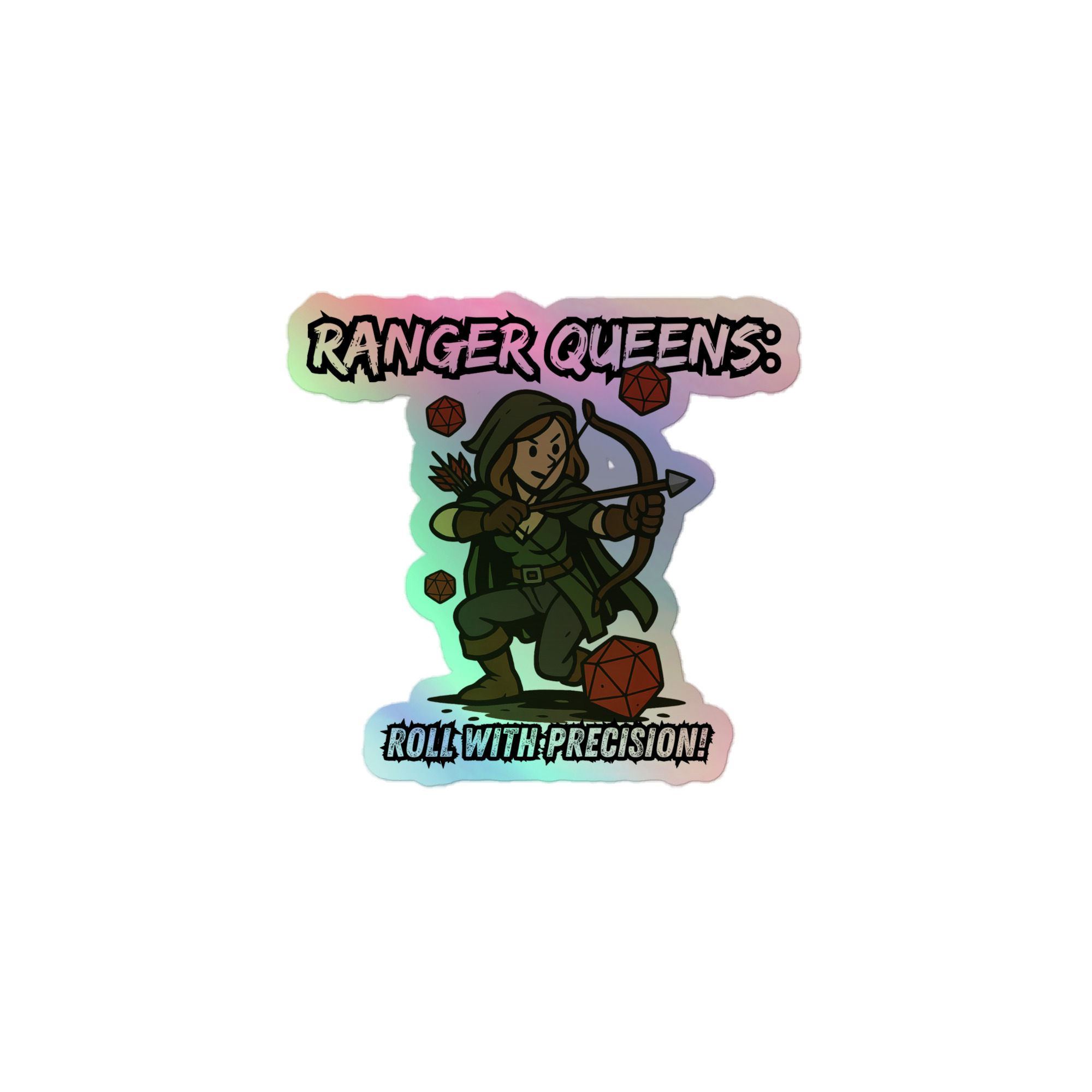 Ranger Queens roll with Attitude - Holografische Kiss-Cut Aufkleber 8x8cm | 10x10cm | 14x14cm – Bild 3
