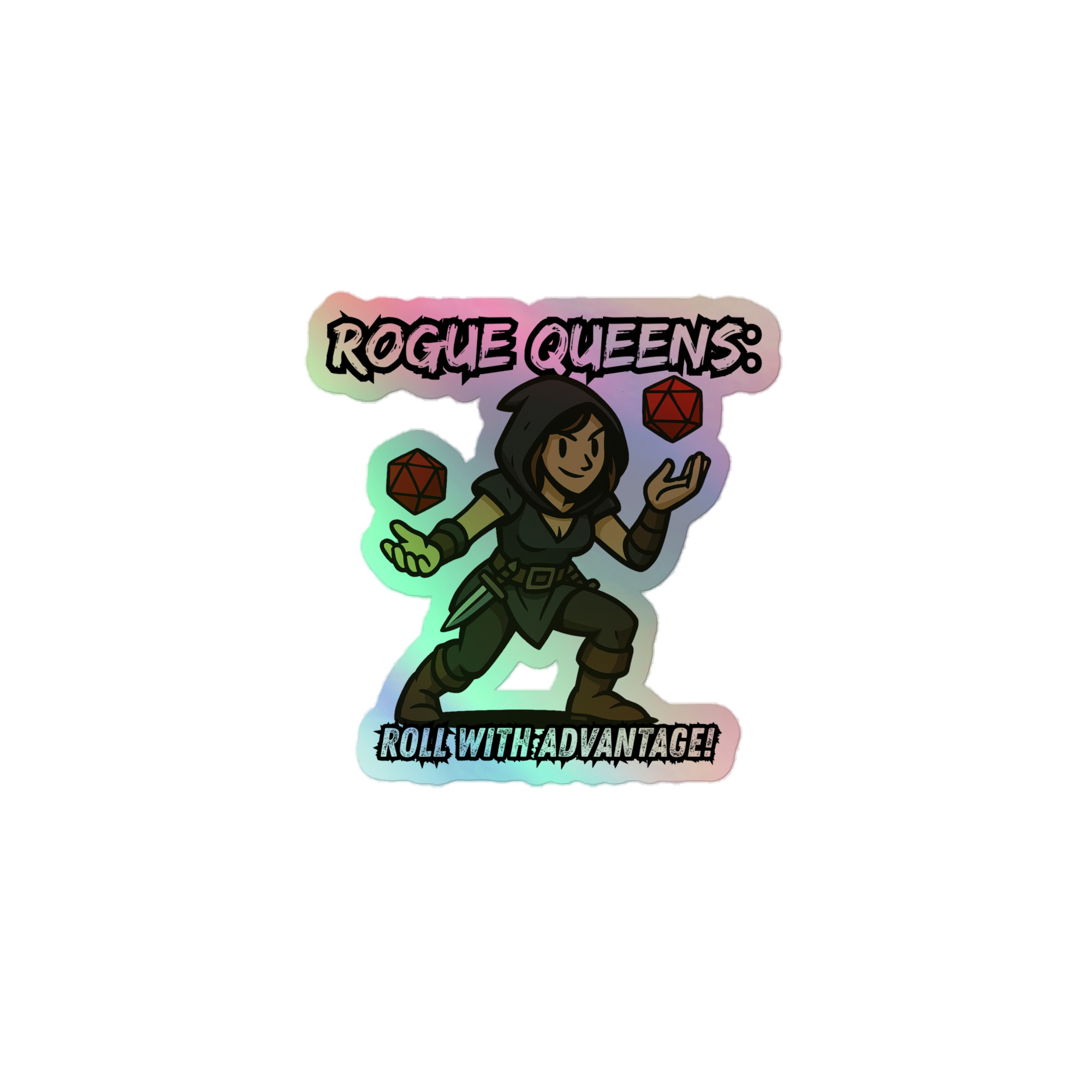 Rogue Queens roll with Attitude - Holografische Kiss-Cut Aufkleber 8x8cm | 10x10cm | 14x14cm – Bild 3