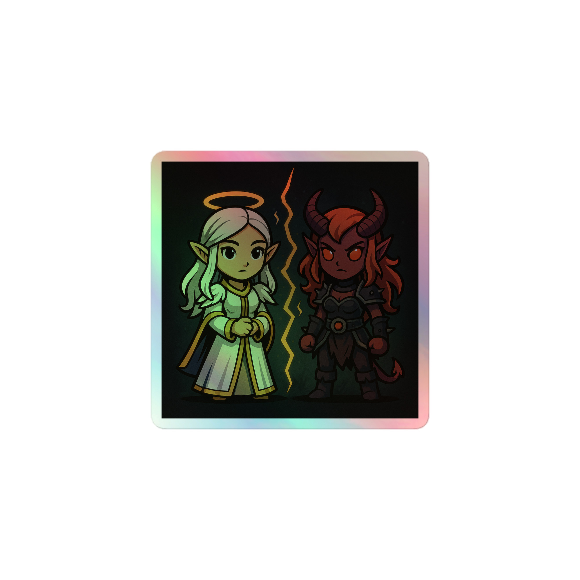 Devil - Holografische Kiss-Cut Aufkleber 8x8cm | 10x10cm | 14x14cm – Bild 3