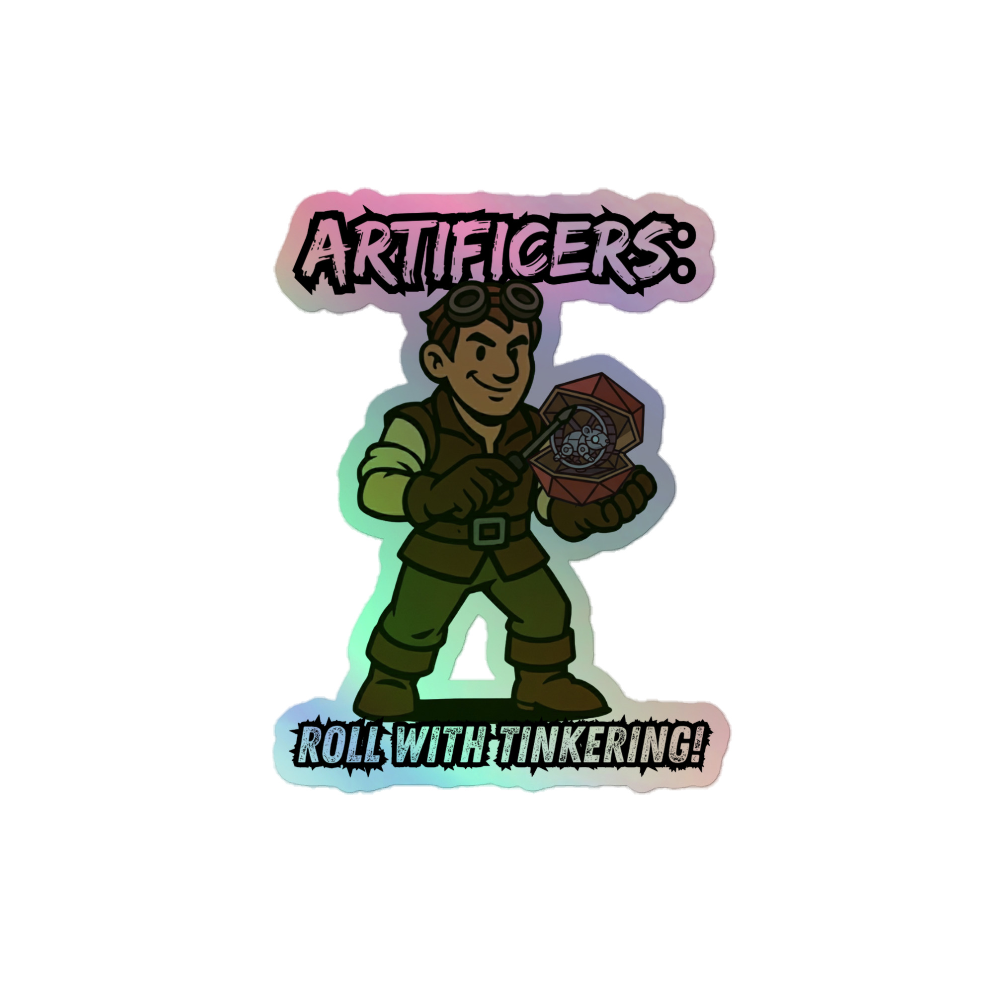 Atrificers roll with attitude! - Holografische Kiss-Cut Aufkleber 8x8cm | 10x10cm | 14x14cm – Bild 2