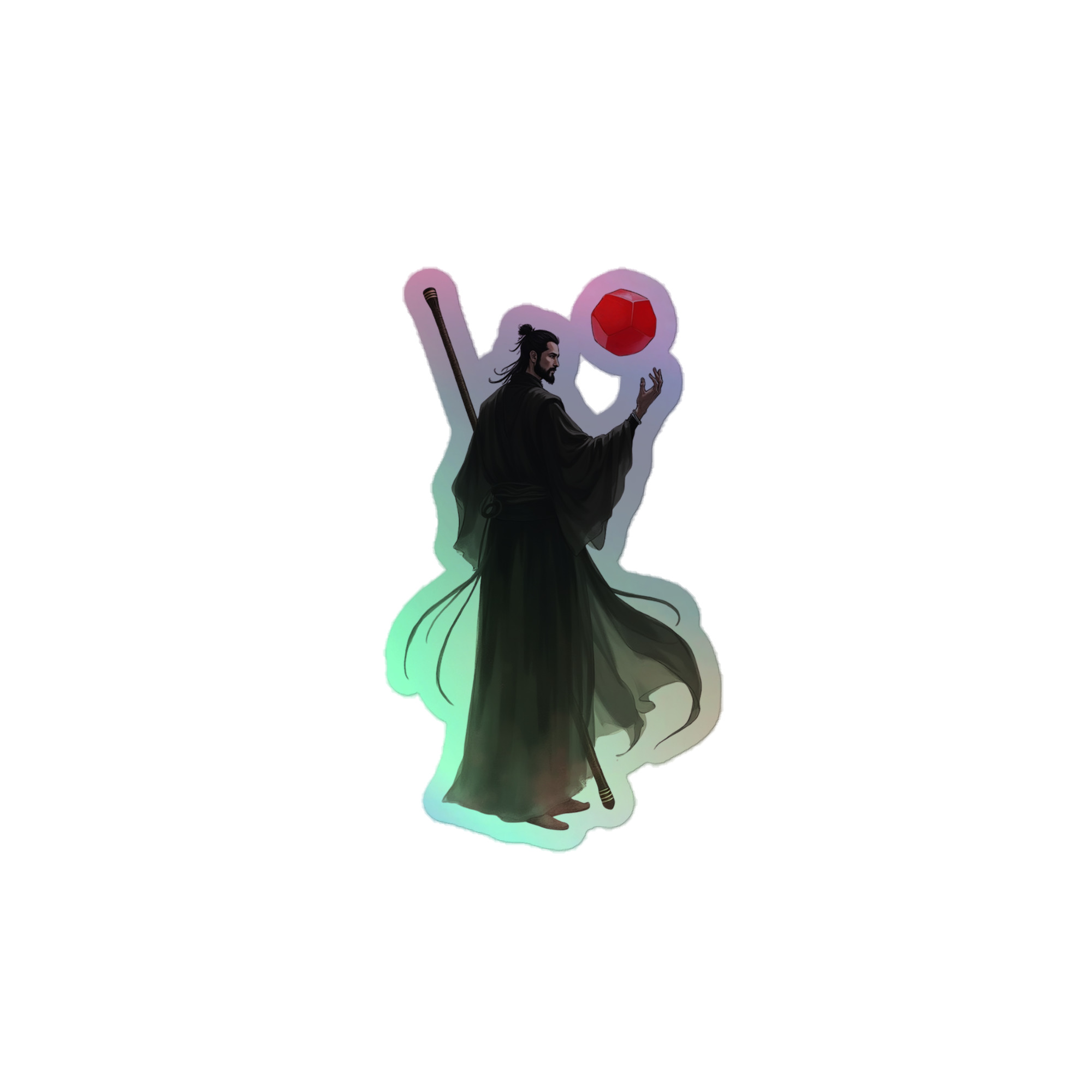 Dice Mage - Holografische Kiss-Cut Aufkleber 8x8cm | 10x10cm | 14x14cm – Bild 2
