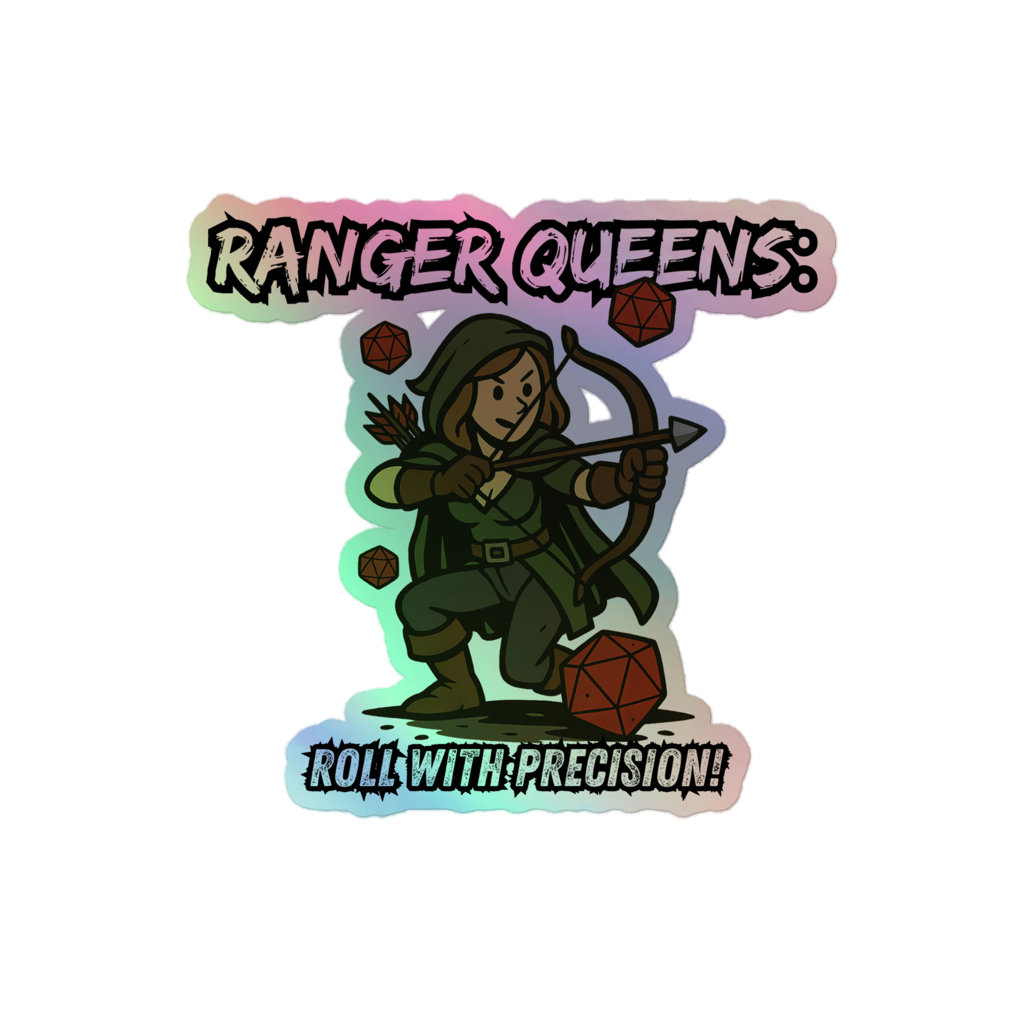 Ranger Queens roll with Attitude - Holografische Kiss-Cut Aufkleber 8x8cm | 10x10cm | 14x14cm – Bild 2