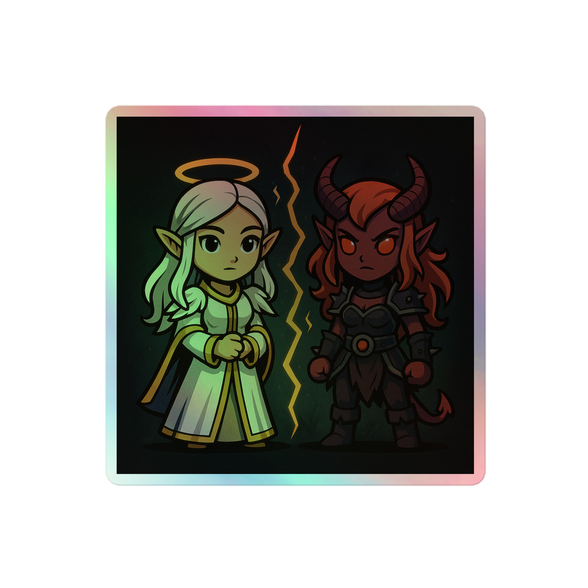 Devil - Holografische Kiss-Cut Aufkleber 8x8cm | 10x10cm | 14x14cm – Bild 2