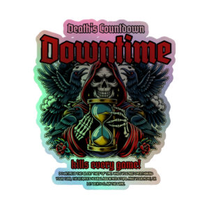 Death’s Countdown – Dark Fantasy - Holografische Kiss-Cut Aufkleber 8x8cm | 10x10cm | 14x14cm