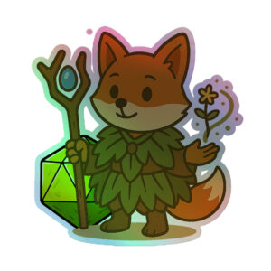 Dice Druid - Holografische Kiss-Cut Aufkleber 8x8cm | 10x10cm | 14x14cm