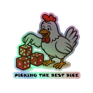 Dice Picking - Holografische Kiss-Cut Aufkleber 8x8cm | 10x10cm | 14x14cm